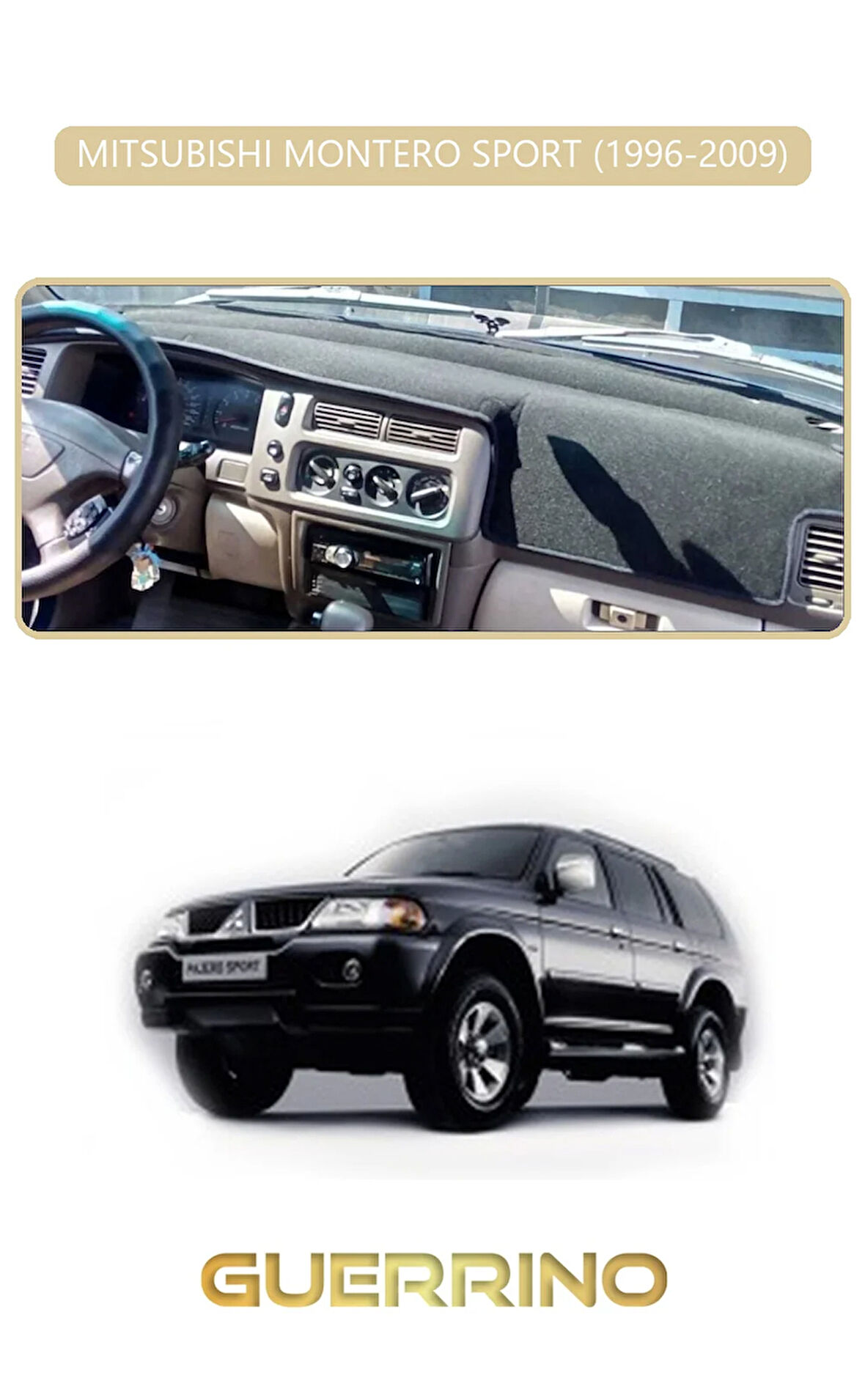 MITSUBISHI MONTERO SPORT 1996-2009TORPİDO KORUMA HALISI BEJ KENAR