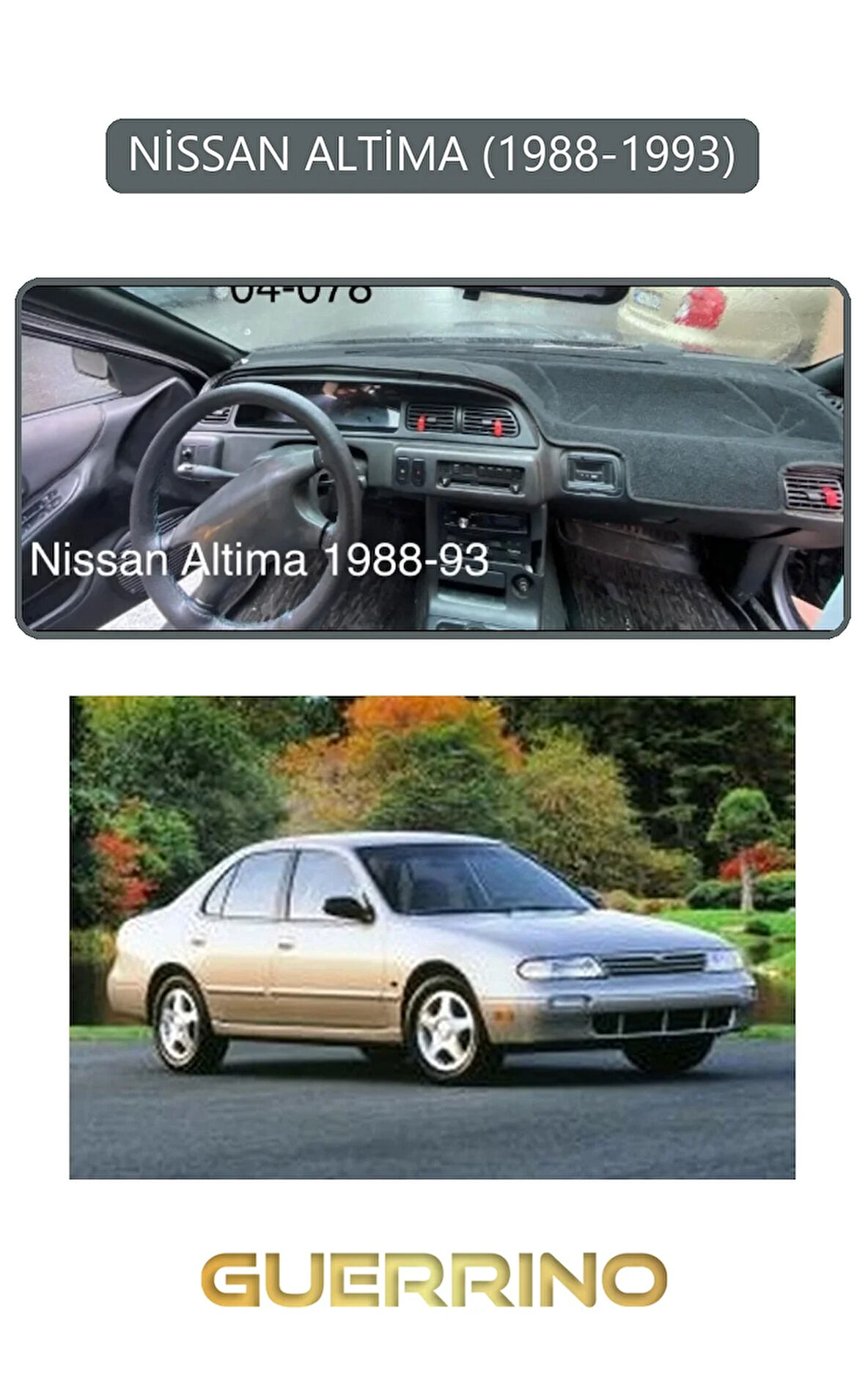 NİSSAN ALTİMA 1988-1993TORPİDO KORUMA HALISI GRİ KENAR