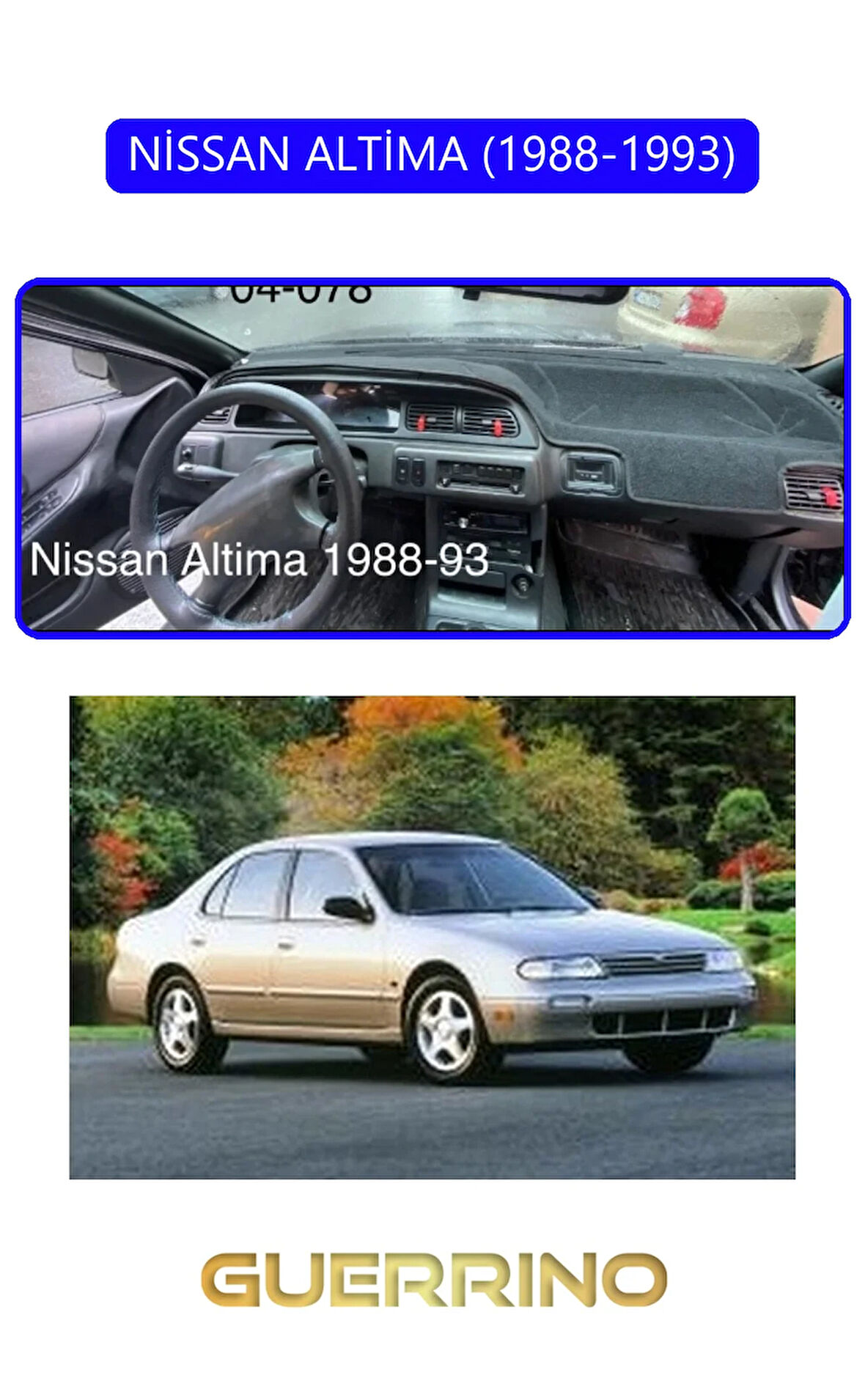 NİSSAN ALTİMA 1988-1993TORPİDO KORUMA HALISI MAVİ KENAR