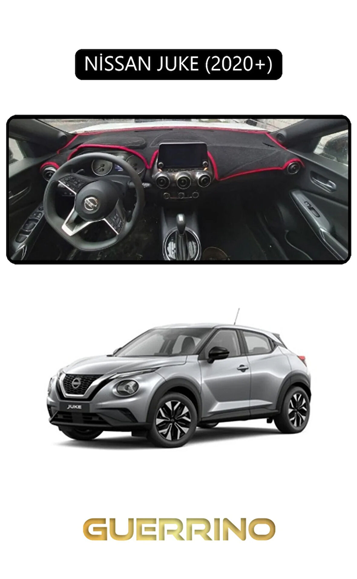 NİSSAN JUKE 2020+TORPİDO KORUMA HALISI SİYAH KENAR