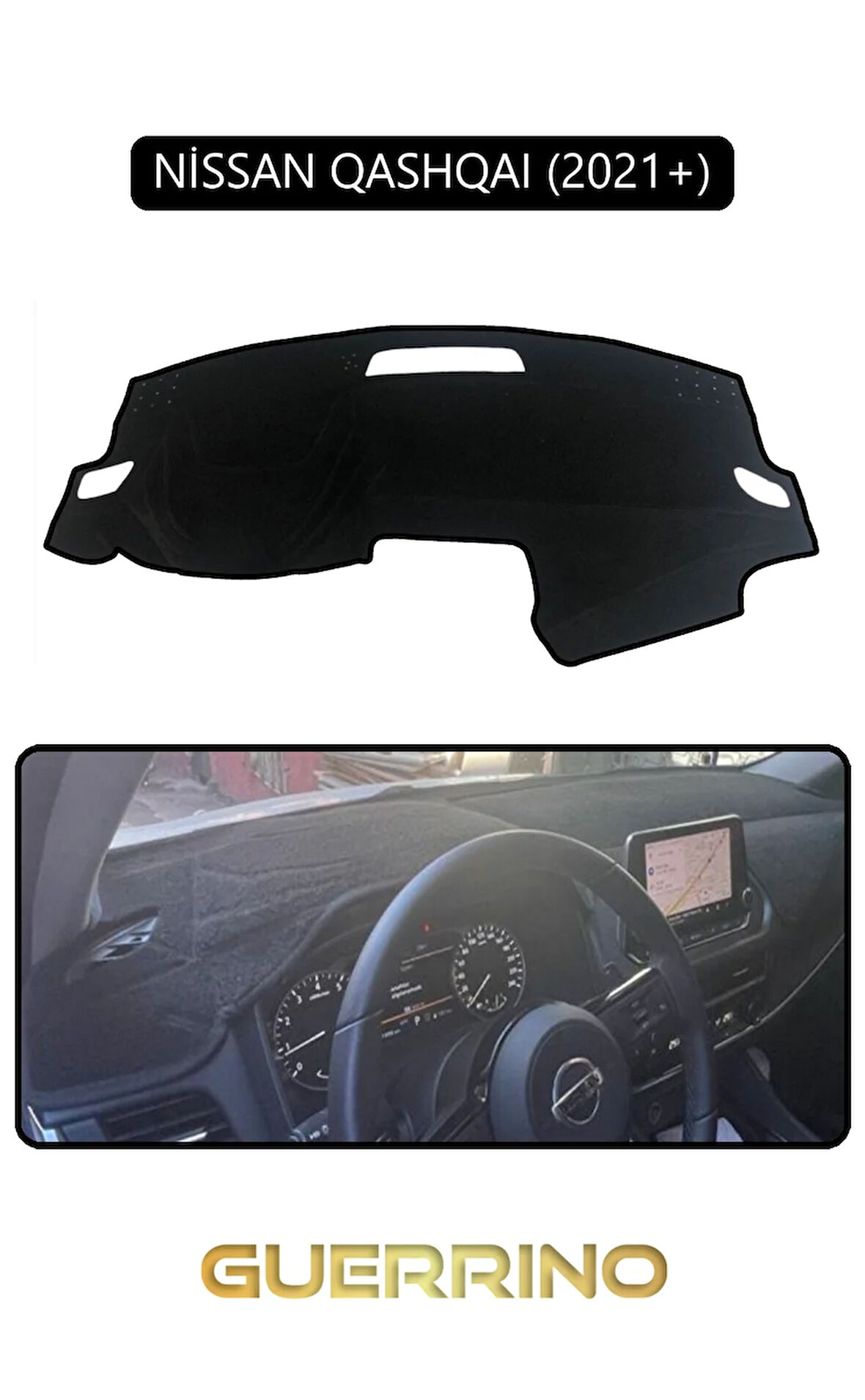 NİSSAN QASHQAI 2021 +TORPİDO KORUMA HALISI SİYAH KENAR