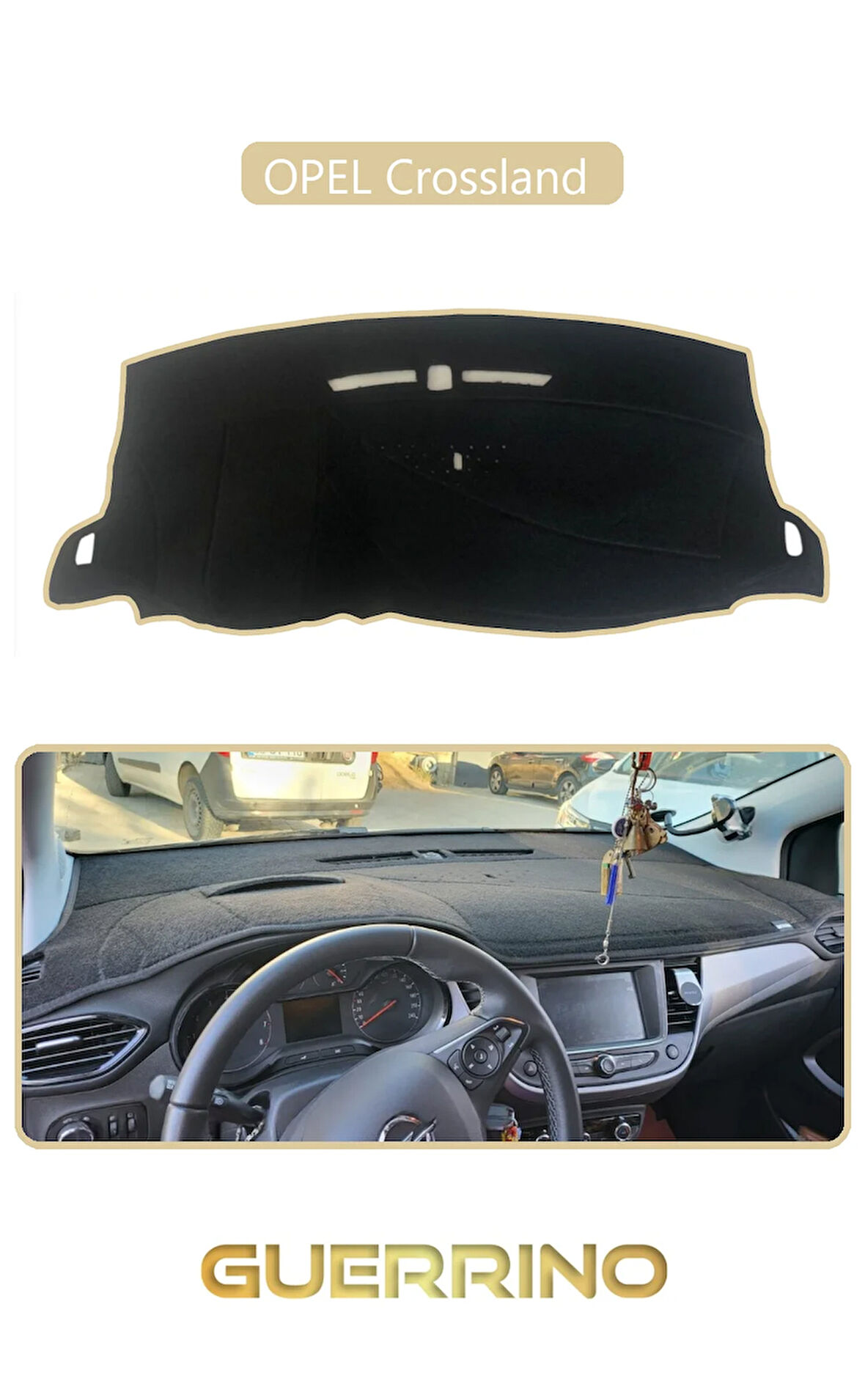 OPEL Crossland TORPİDO KORUMA HALISI BEJ KENAR