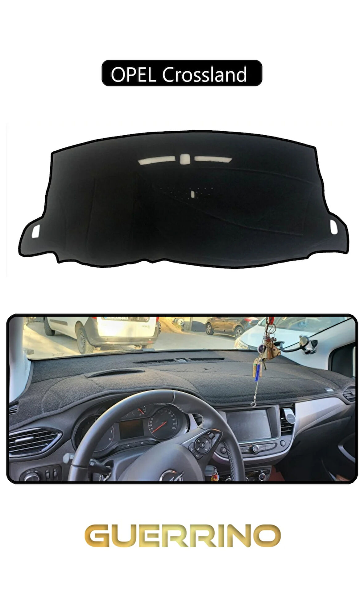 OPEL Crossland TORPİDO KORUMA HALISI SİYAH KENAR