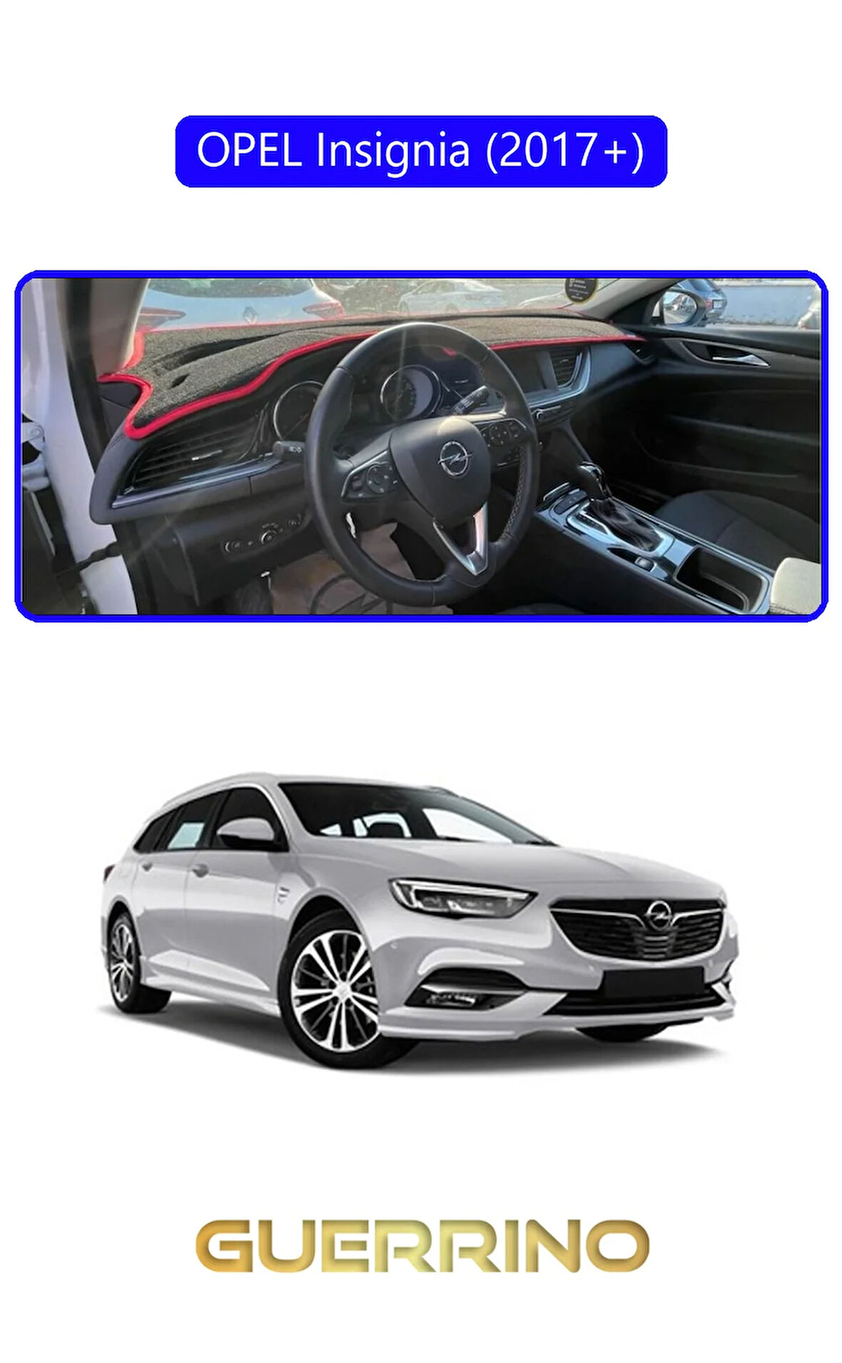 OPEL Insignia (2017 + )TORPİDO KORUMA HALISI MAVİ KENAR