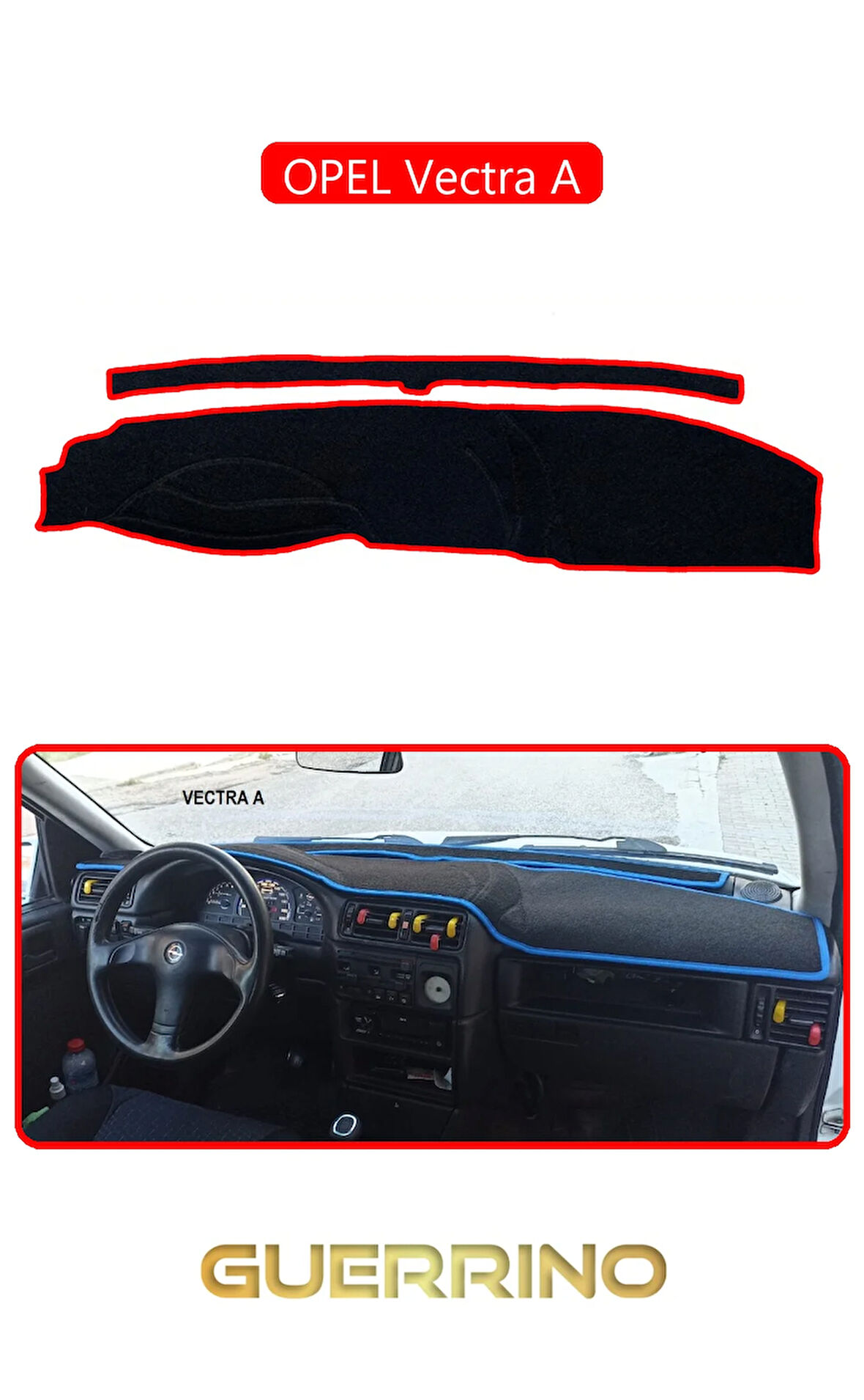 OPEL Vectra ATORPİDO KORUMA HALISI KIRMIZI KENAR