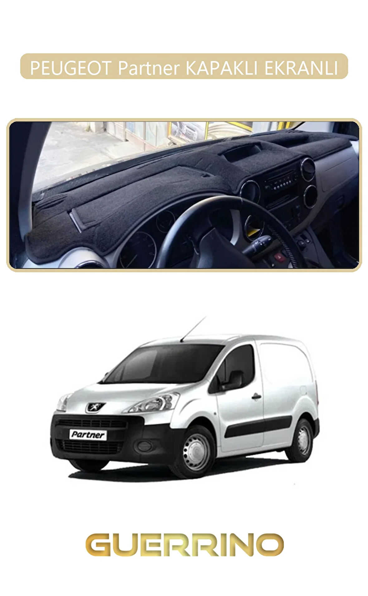 PEUGEOT Partner KAPAKLI EKRANLITORPİDO KORUMA HALISI BEJ KENAR