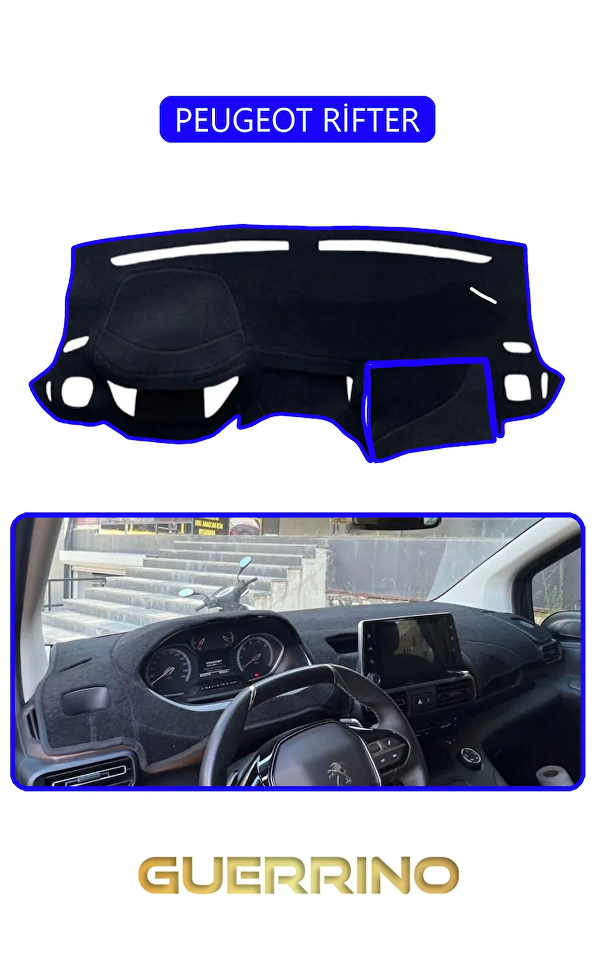 PEUGEOT RİFTERTORPİDO KORUMA HALISI MAVİ KENAR