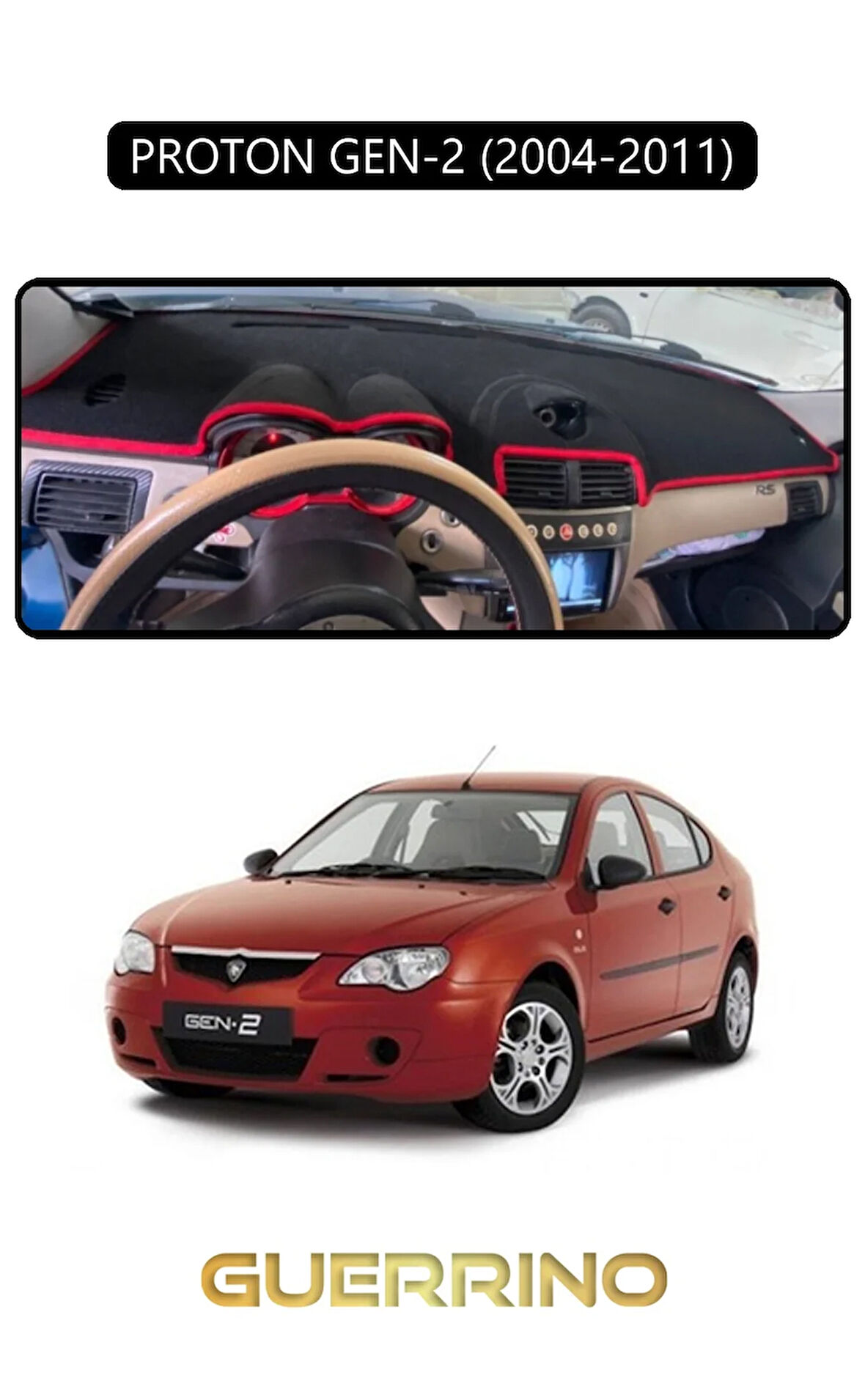 PROTON GEN-2 (2004-2011)TORPİDO KORUMA HALISI SİYAH KENAR