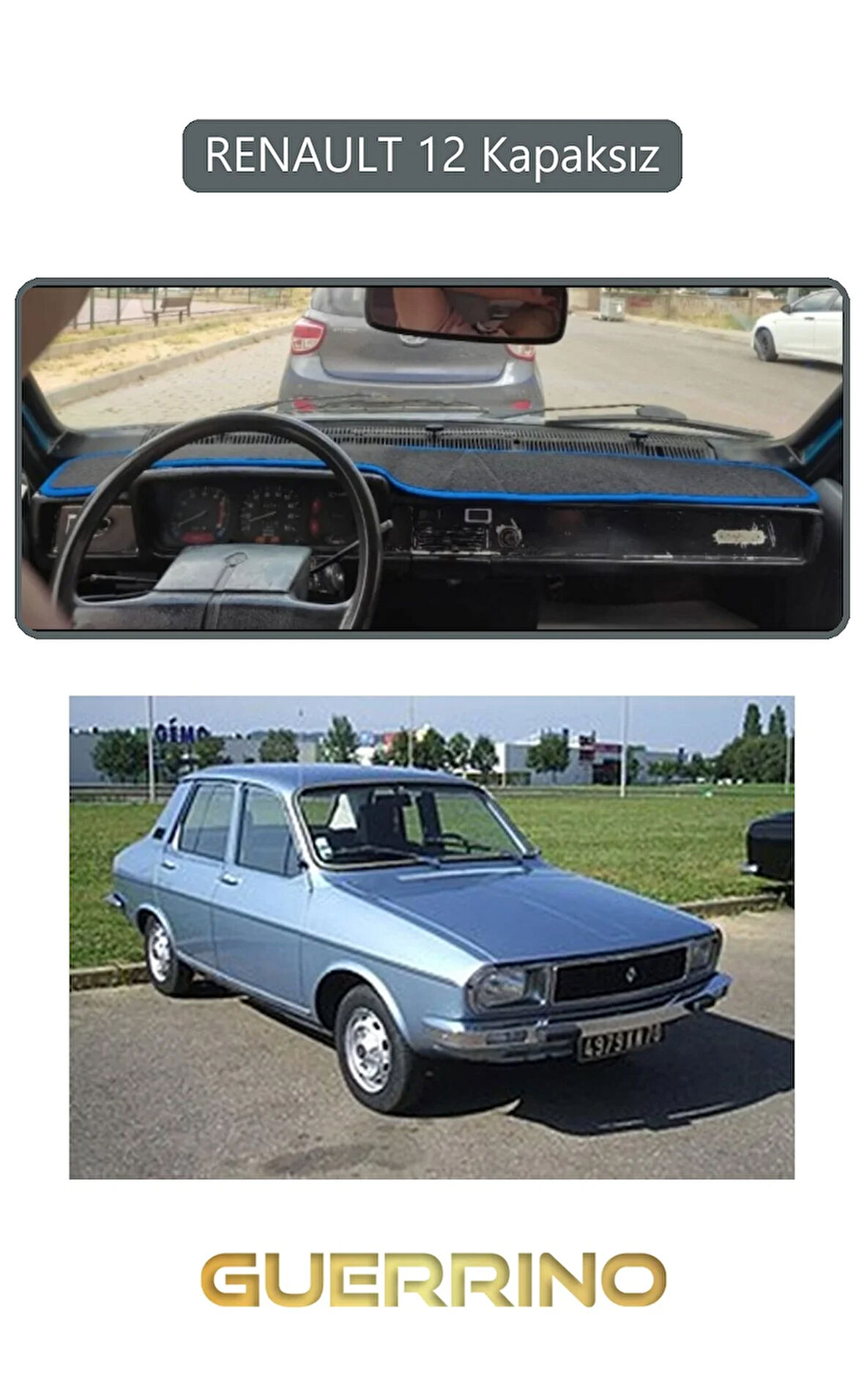 RENAULT 12 - Toros   KAPAKSIZTORPİDO KORUMA HALISI GRİ KENAR