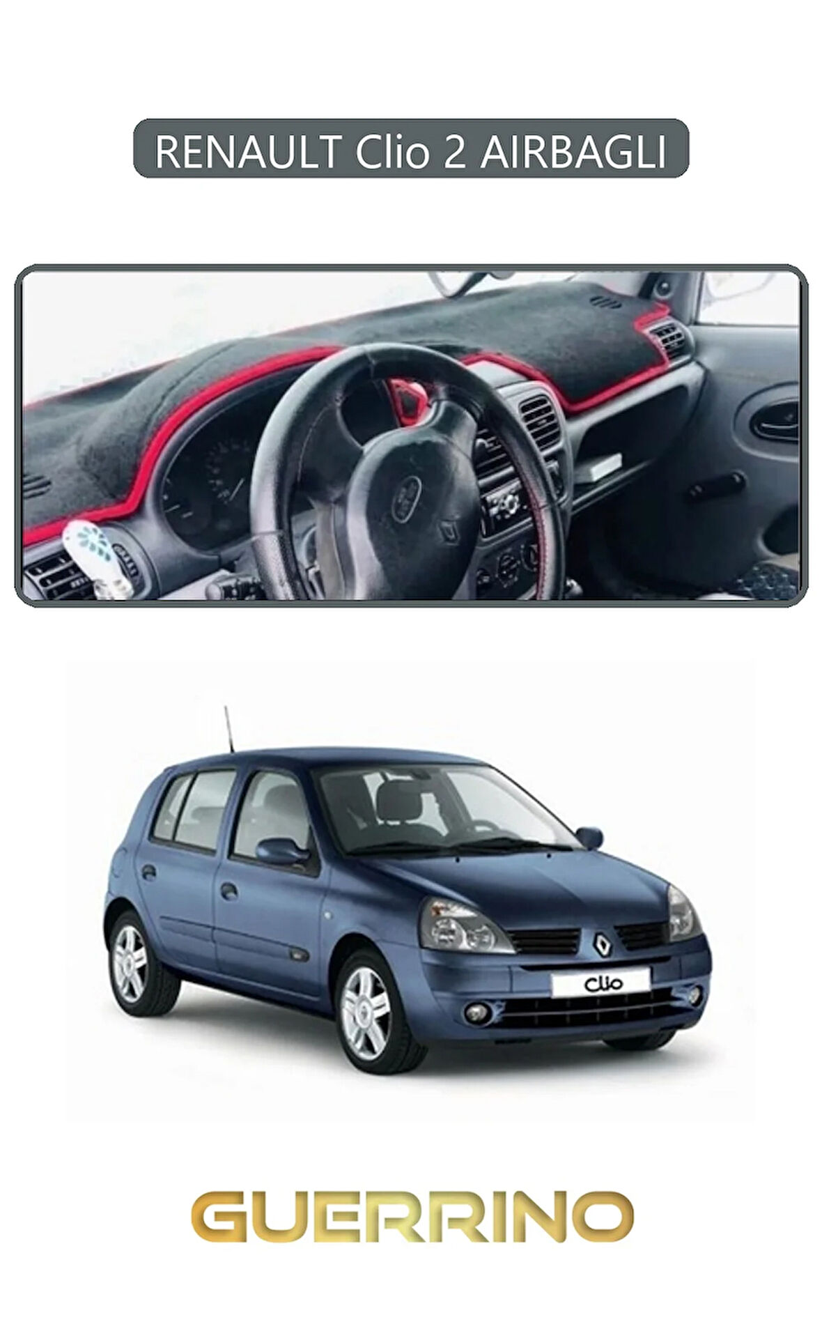 RENAULT Clio 2 AIRBAGLITORPİDO KORUMA HALISI GRİ KENAR