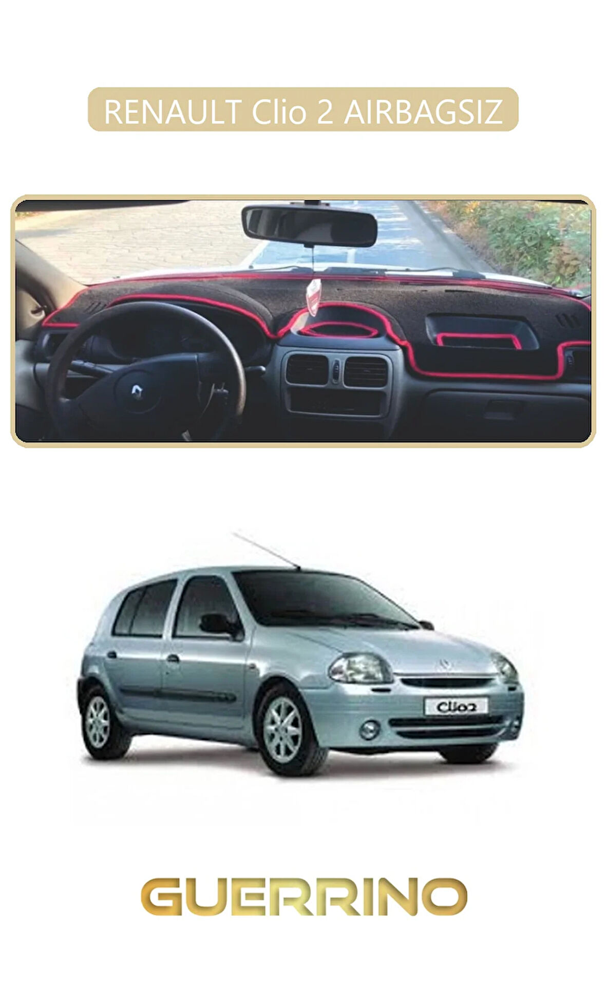 RENAULT Clio 2 AIRBAGSIZTORPİDO KORUMA HALISI BEJ KENAR