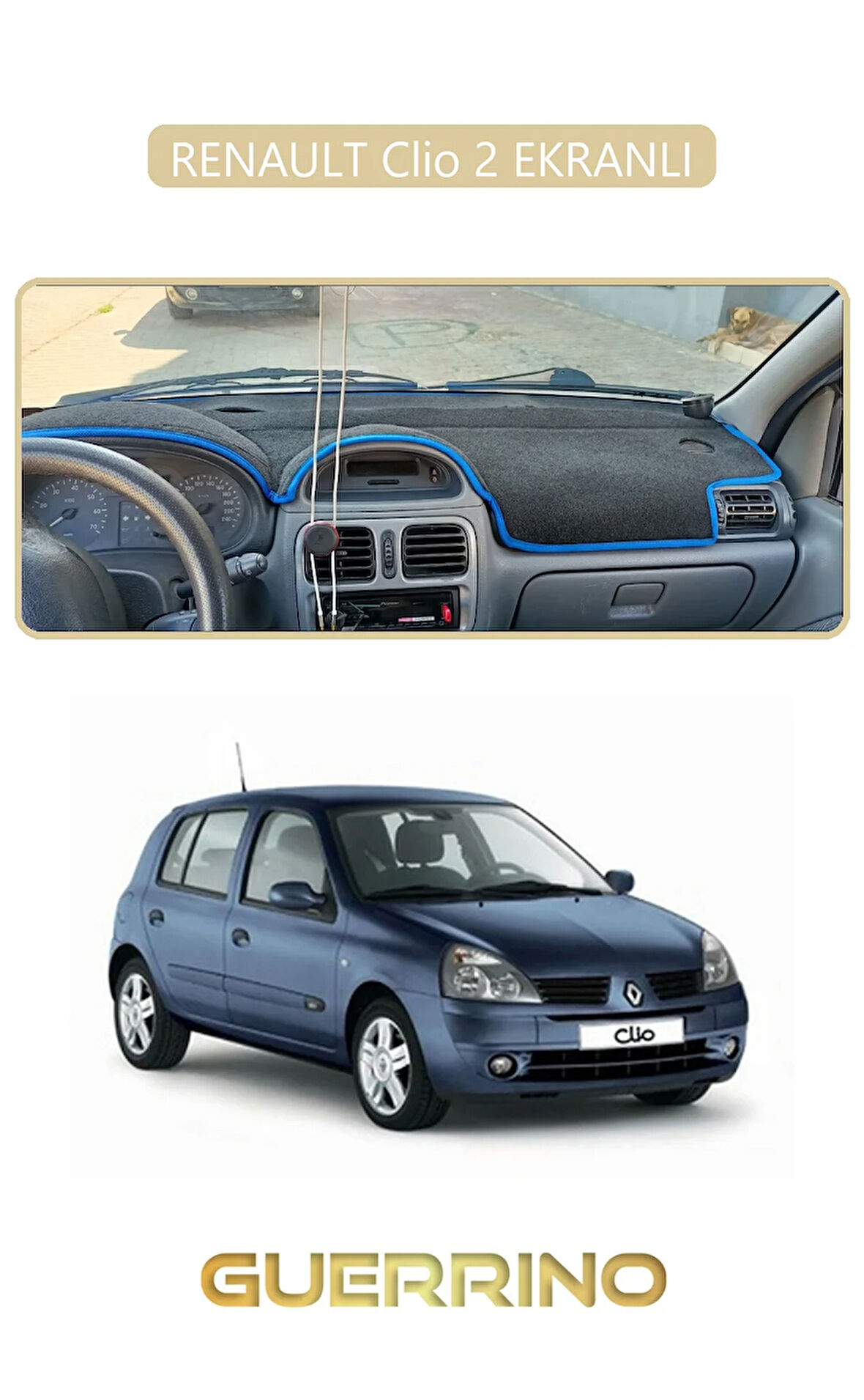 RENAULT Clio 2 EKRANLITORPİDO KORUMA HALISI BEJ KENAR