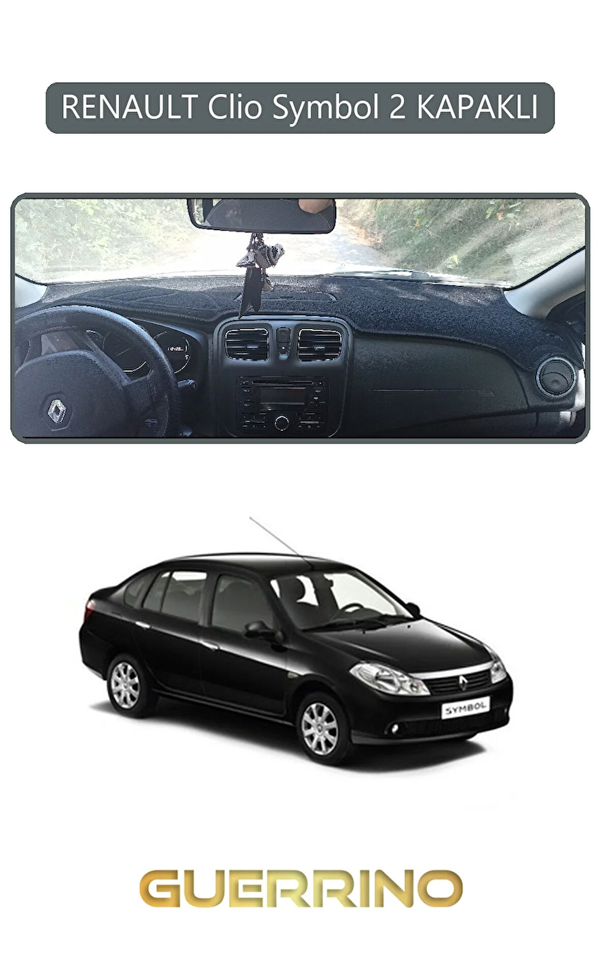 RENAULT Clio Symbol 2 KAPAKLITORPİDO KORUMA HALISI GRİ KENAR