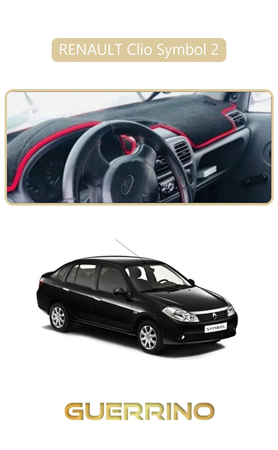 RENAULT Clio Symbol 2TORPİDO KORUMA HALISI BEJ KENAR