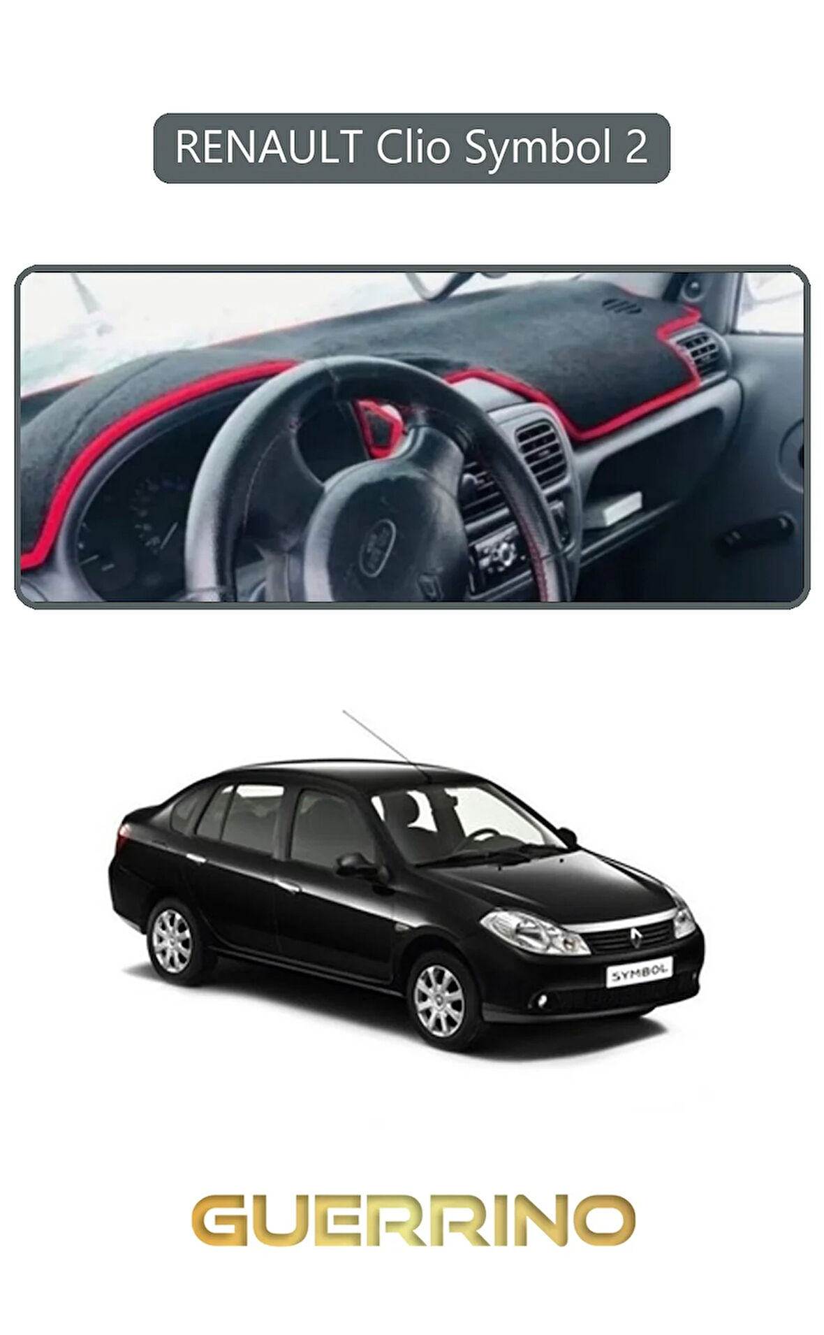 RENAULT Clio Symbol 2TORPİDO KORUMA HALISI GRİ KENAR