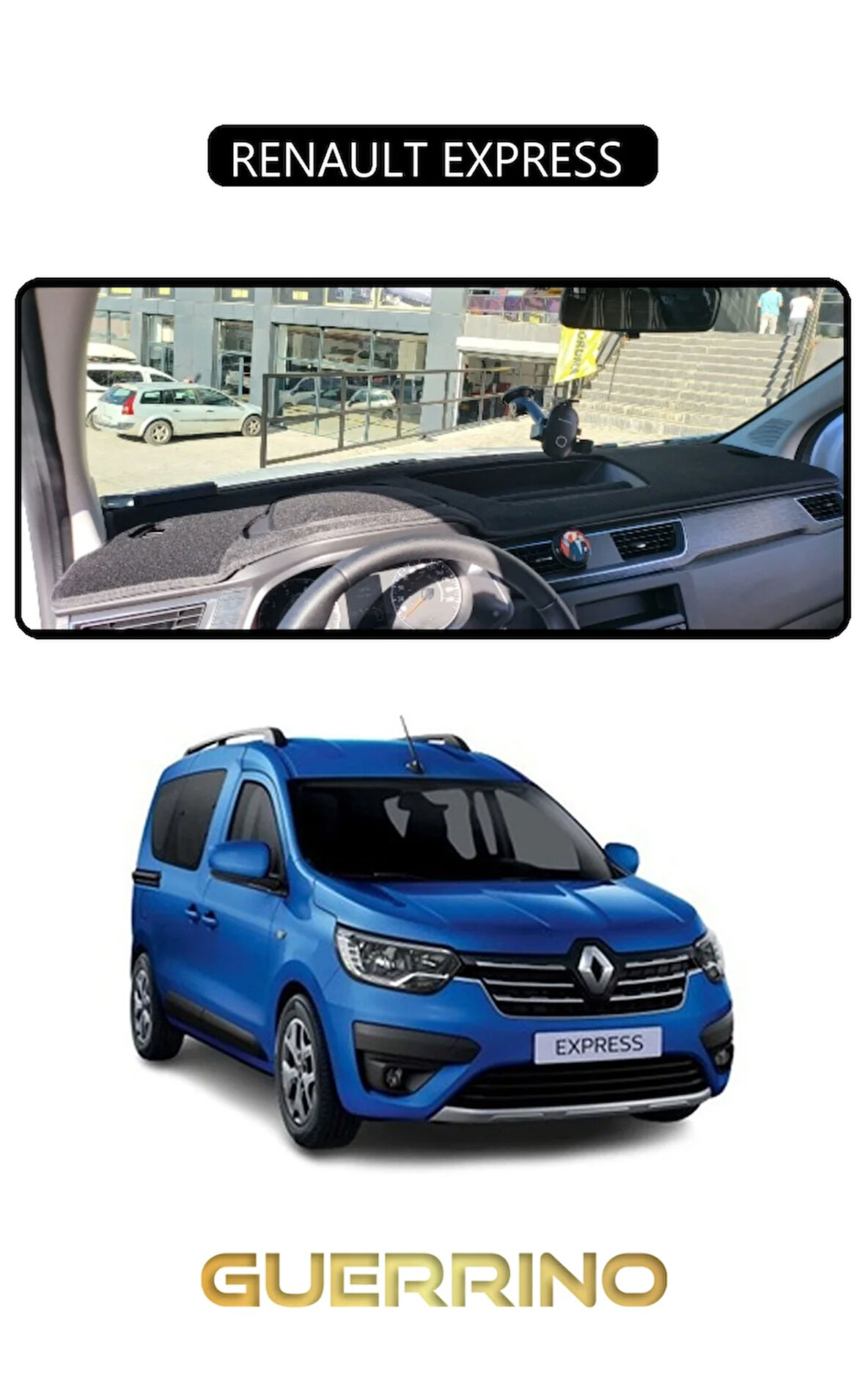 RENAULT EXPRESS TORPİDO KORUMA HALISI SİYAH KENAR