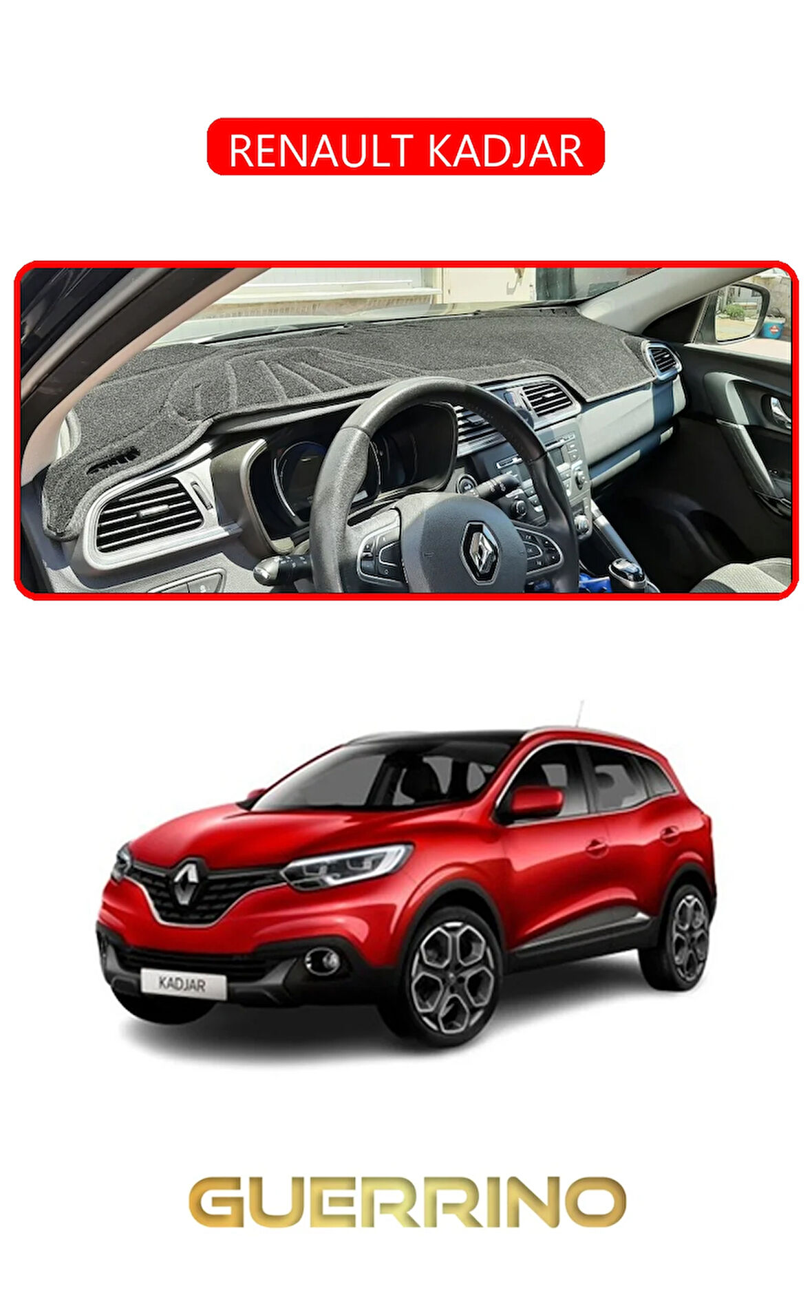 RENAULT KADJARTORPİDO KORUMA HALISI KIRMIZI KENAR
