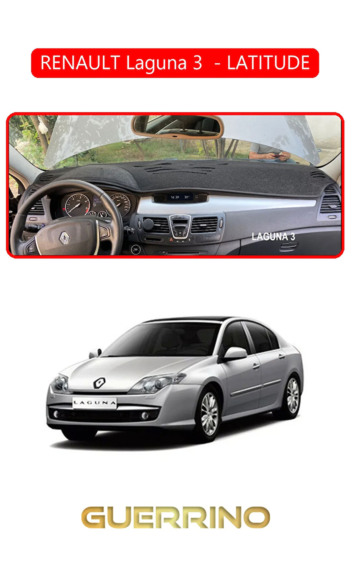 RENAULT Laguna 3  - LATITUDETORPİDO KORUMA HALISI KIRMIZI KENAR