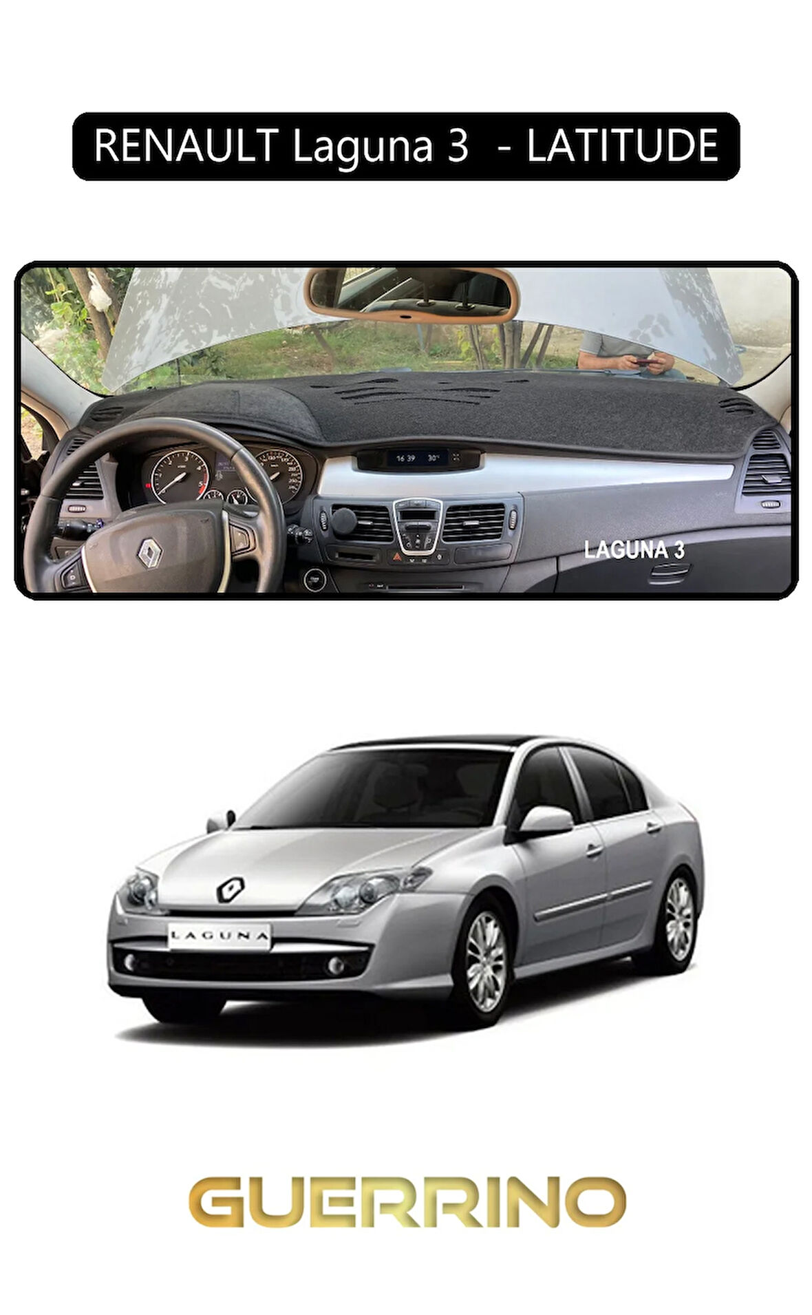 RENAULT Laguna 3  - LATITUDETORPİDO KORUMA HALISI SİYAH KENAR