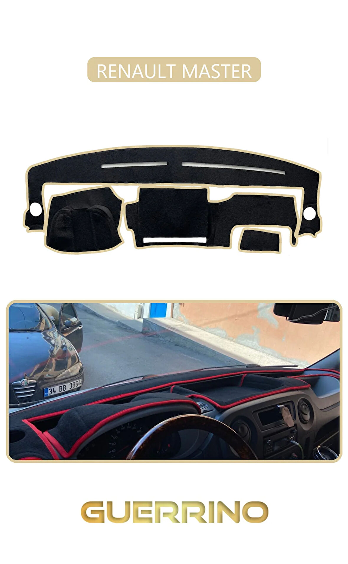 RENAULT MASTERTORPİDO KORUMA HALISI BEJ KENAR