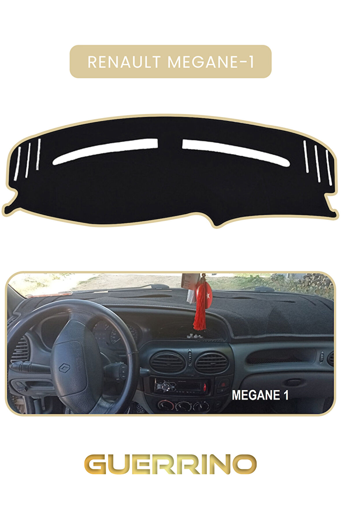 RENAULT Megane-1TORPİDO KORUMA HALISI BEJ KENAR