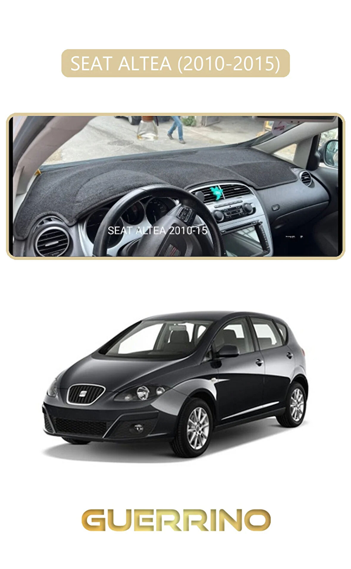 SEAT ALTEA (2010-2015)TORPİDO KORUMA HALISI BEJ KENAR