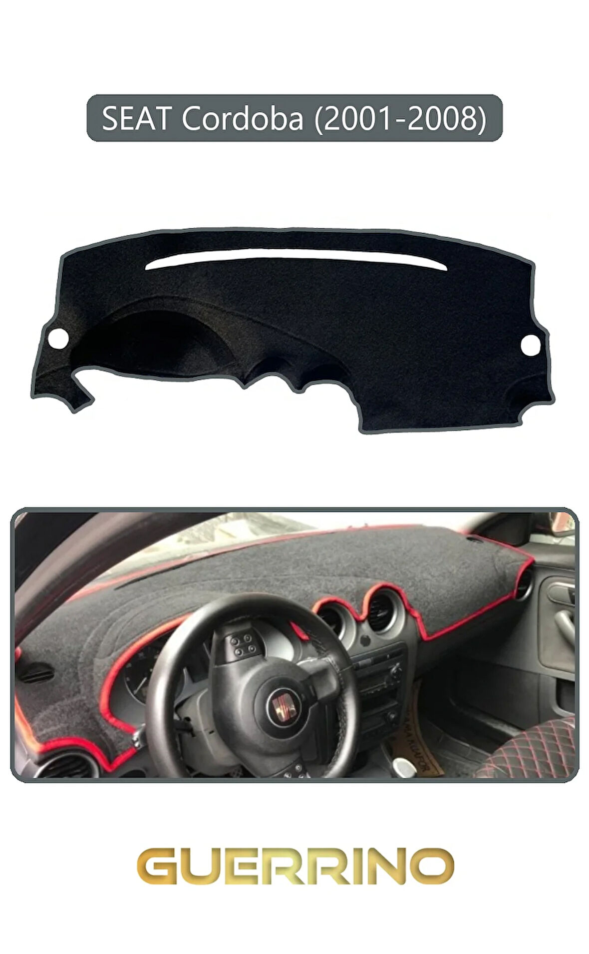 SEAT Cordoba (2001-2008)TORPİDO KORUMA HALISI GRİ KENAR