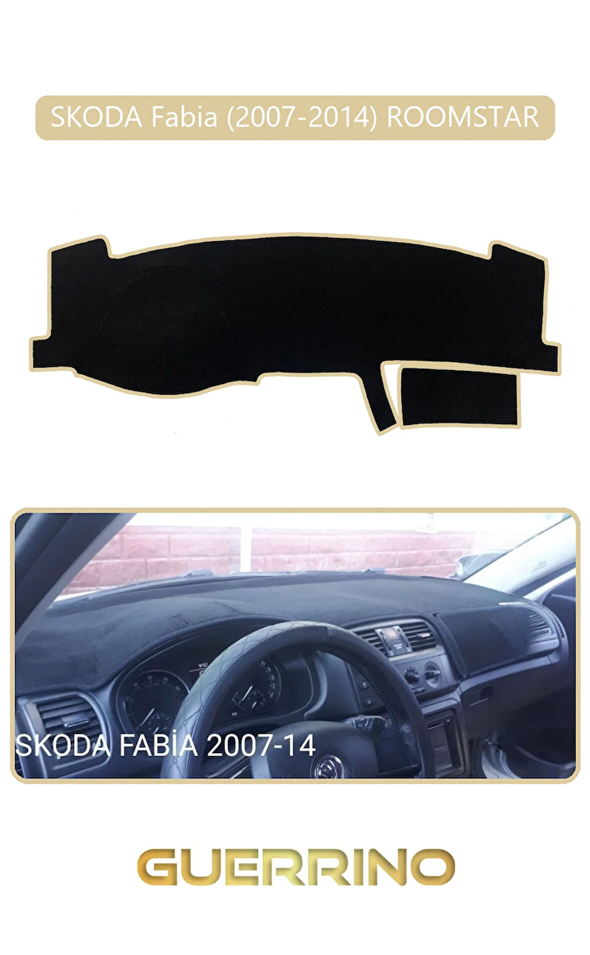 SKODA Fabia (2007-2014) ROOMSTARTORPİDO KORUMA HALISI BEJ KENAR