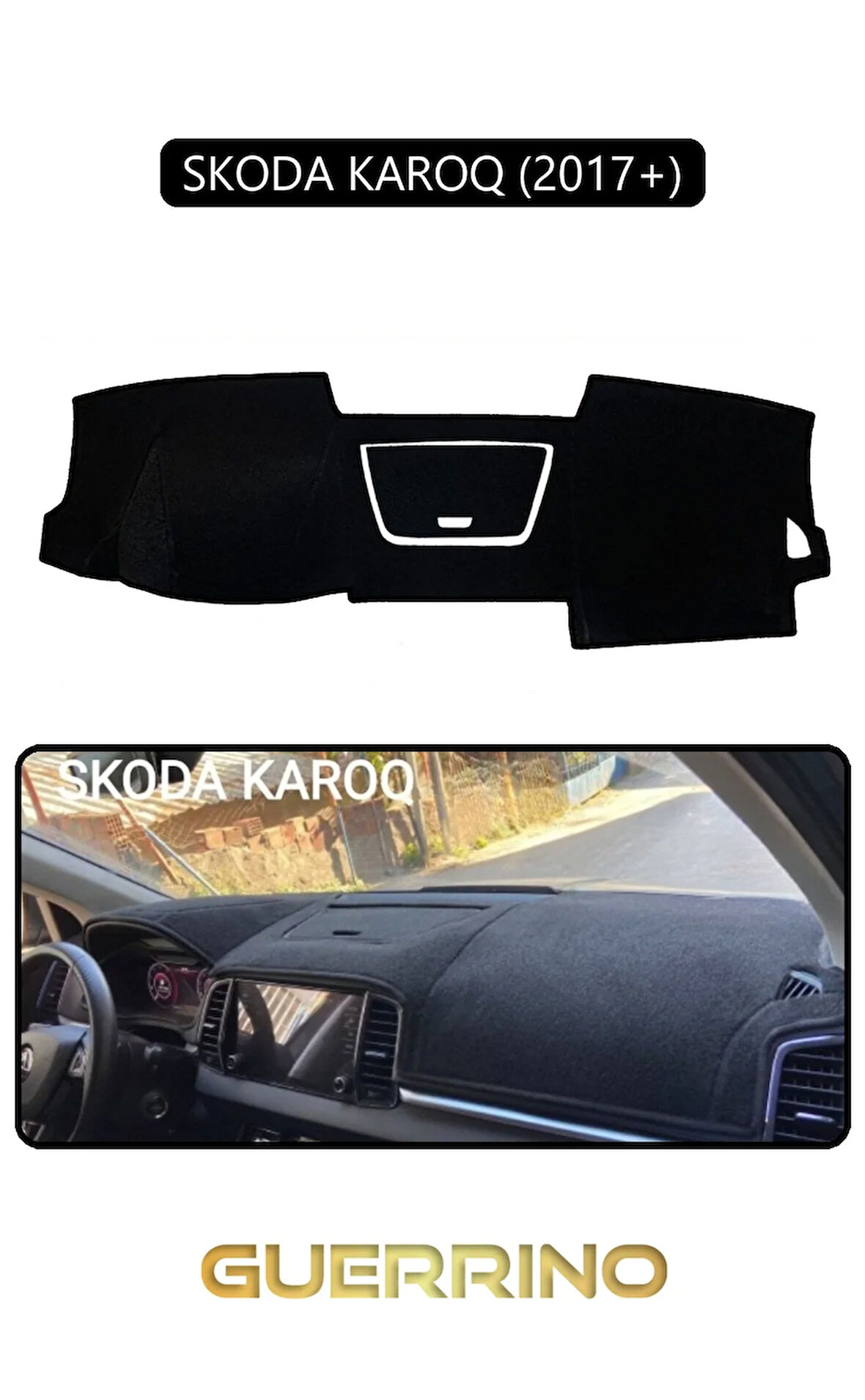 SKODA KAROQ 2017+TORPİDO KORUMA HALISI SİYAH KENAR