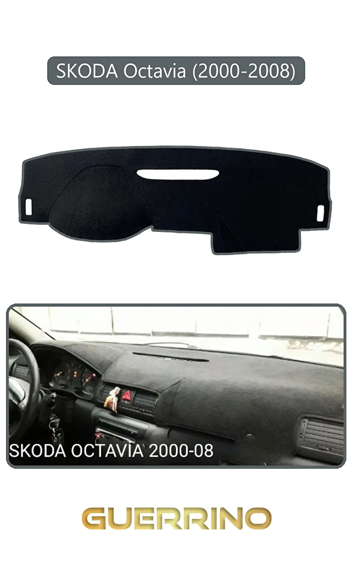 SKODA Octavia (2000-2008)TORPİDO KORUMA HALISI GRİ KENAR