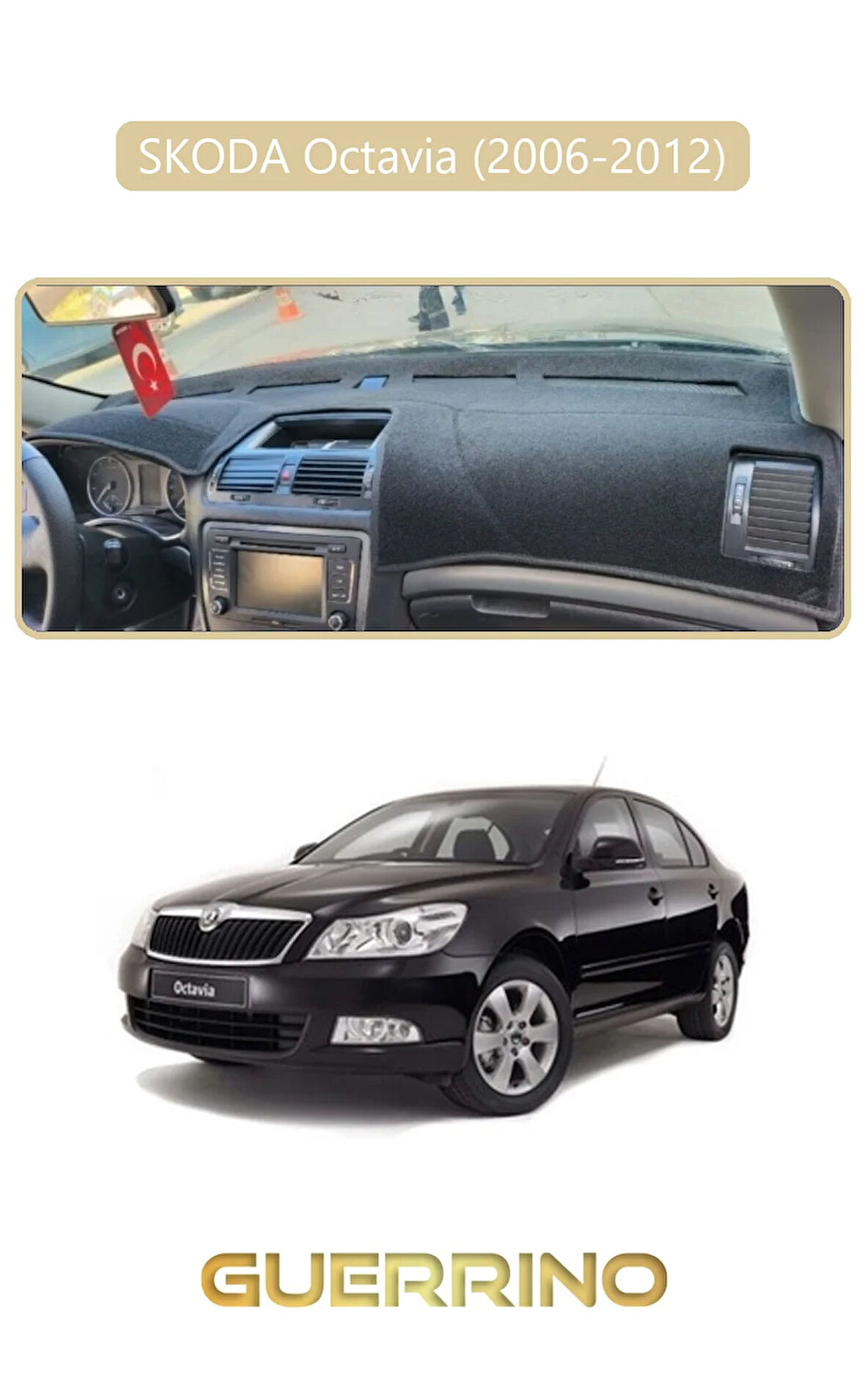 SKODA Octavia (2009-2012)TORPİDO KORUMA HALISI BEJ KENAR