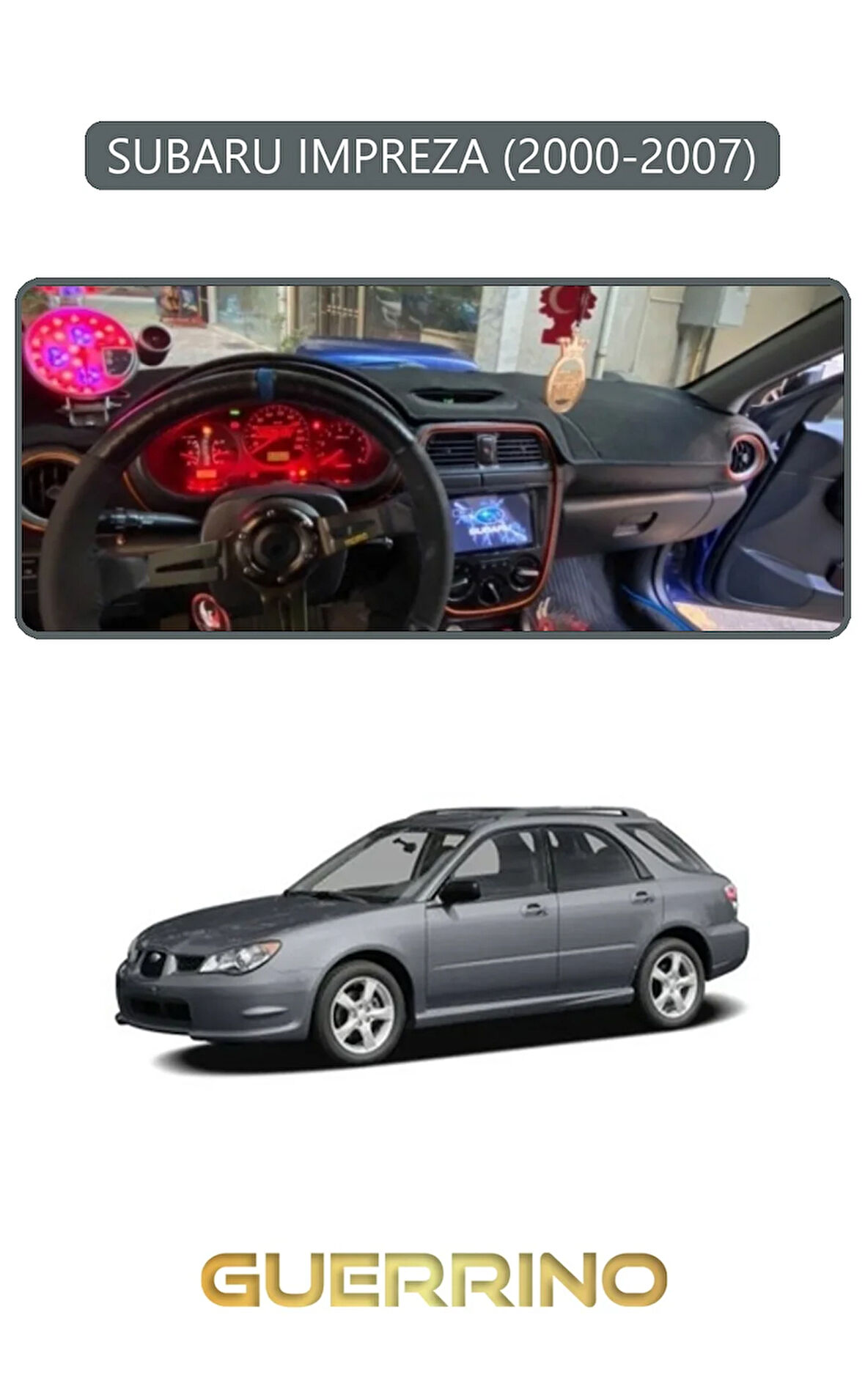 SUBARU IMPREZZA (2000-2007)TORPİDO KORUMA HALISI GRİ KENAR