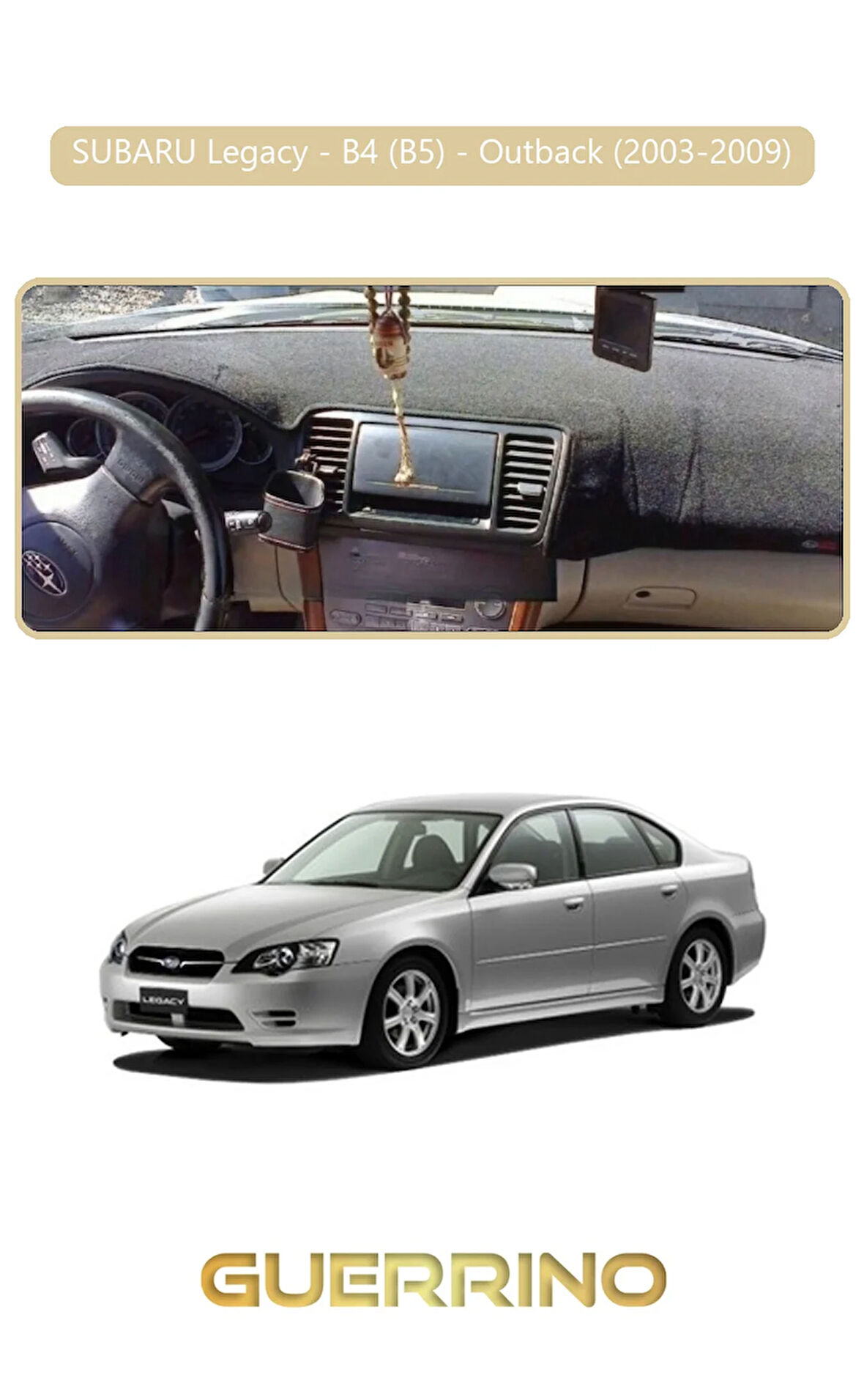 SUBARU Legacy / B4 (B5) / Outback (2003-2009)TORPİDO KORUMA HALISI BEJ KENAR