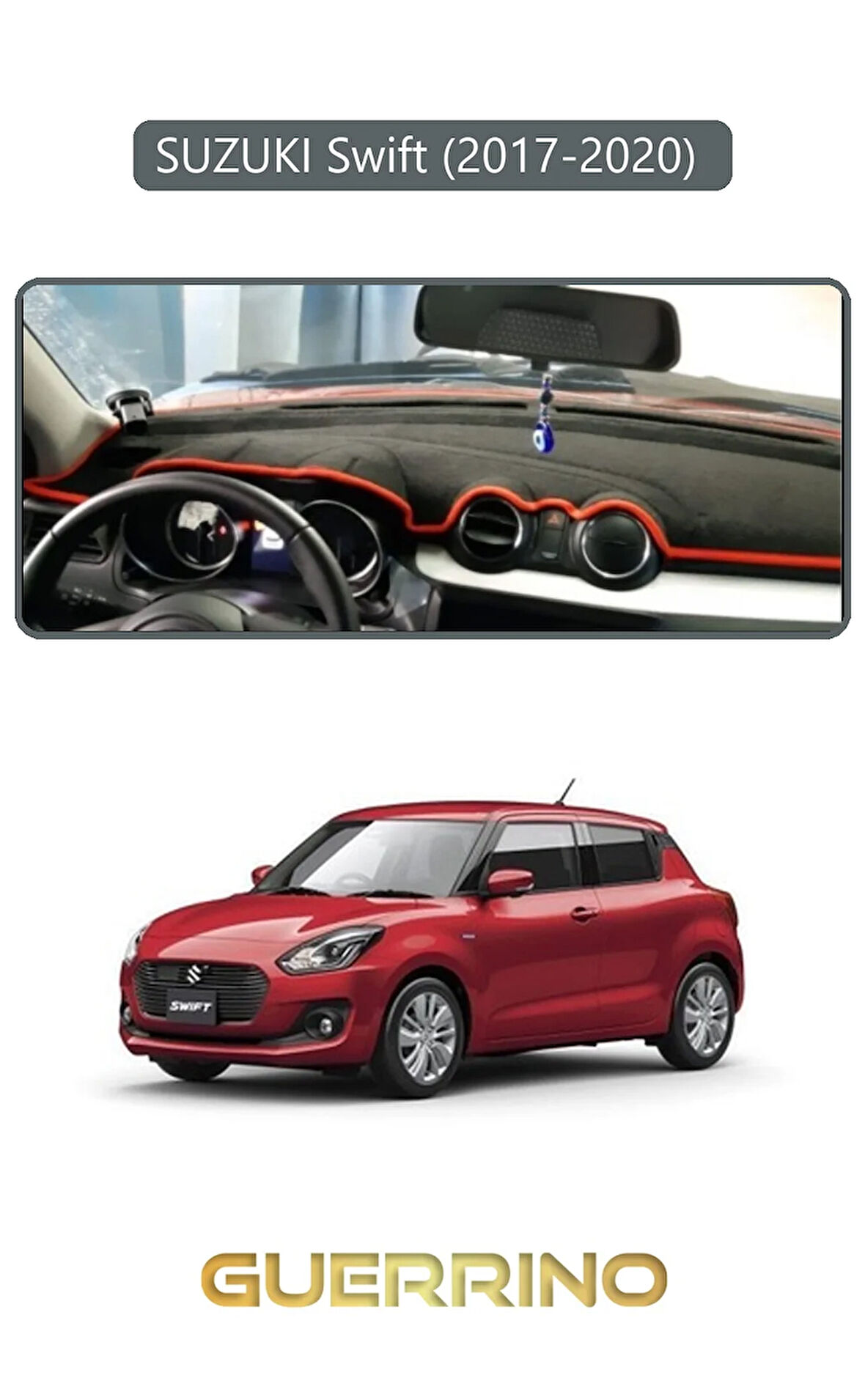 SUZUKI Swift   2017-2020 TORPİDO KORUMA HALISI GRİ KENAR