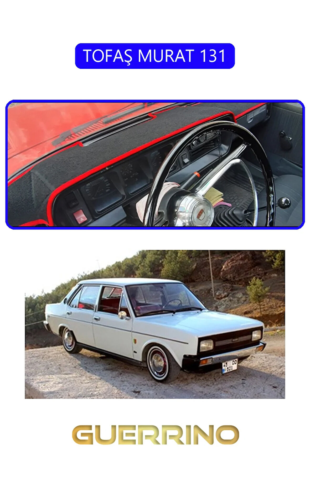 TOFAŞ MURAT 131TORPİDO KORUMA HALISI MAVİ KENAR