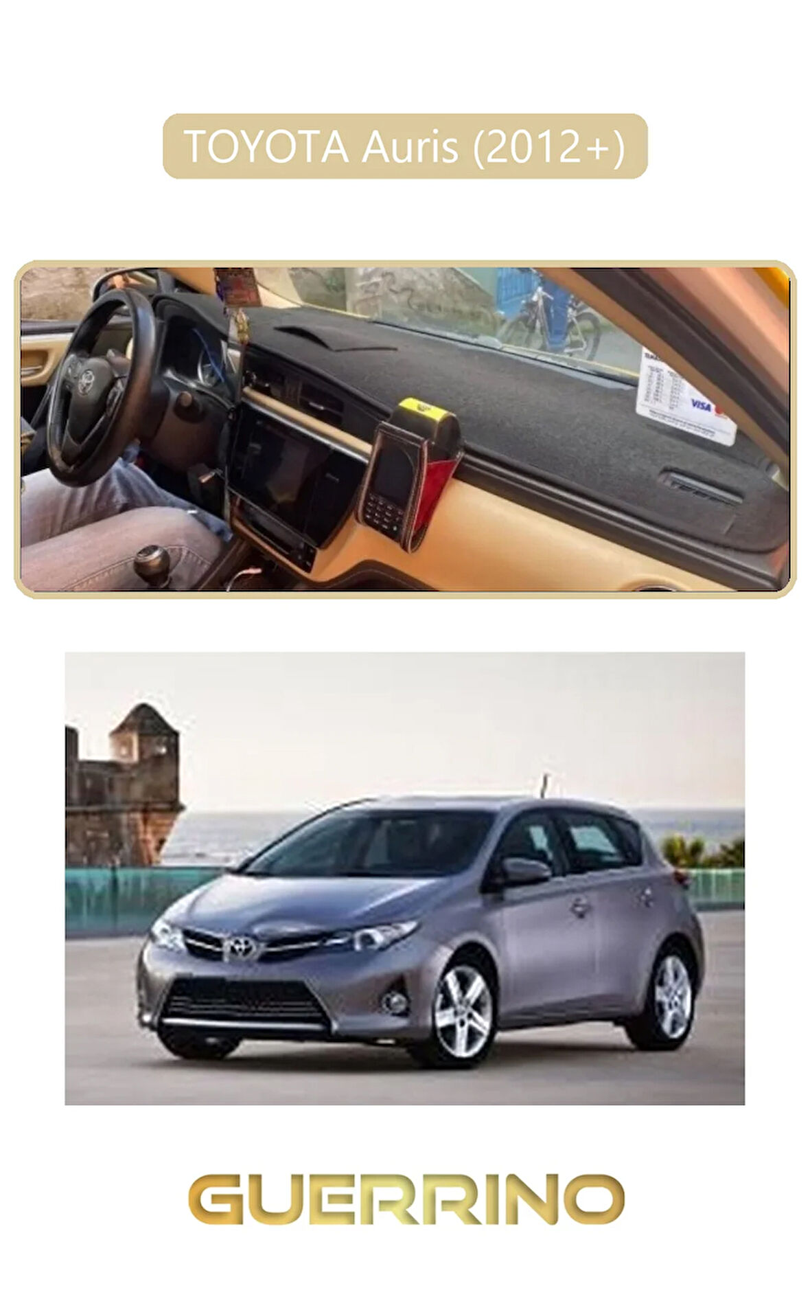 TOYOTA Auris (2012-2013)TORPİDO KORUMA HALISI BEJ KENAR