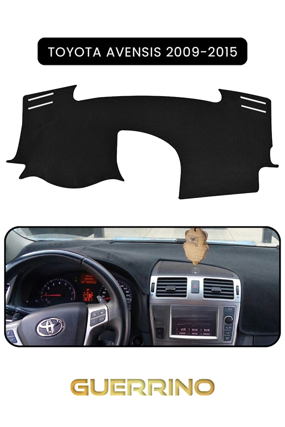 TOYOTA Avensis (2009-2015)TORPİDO KORUMA HALISI SİYAH KENAR