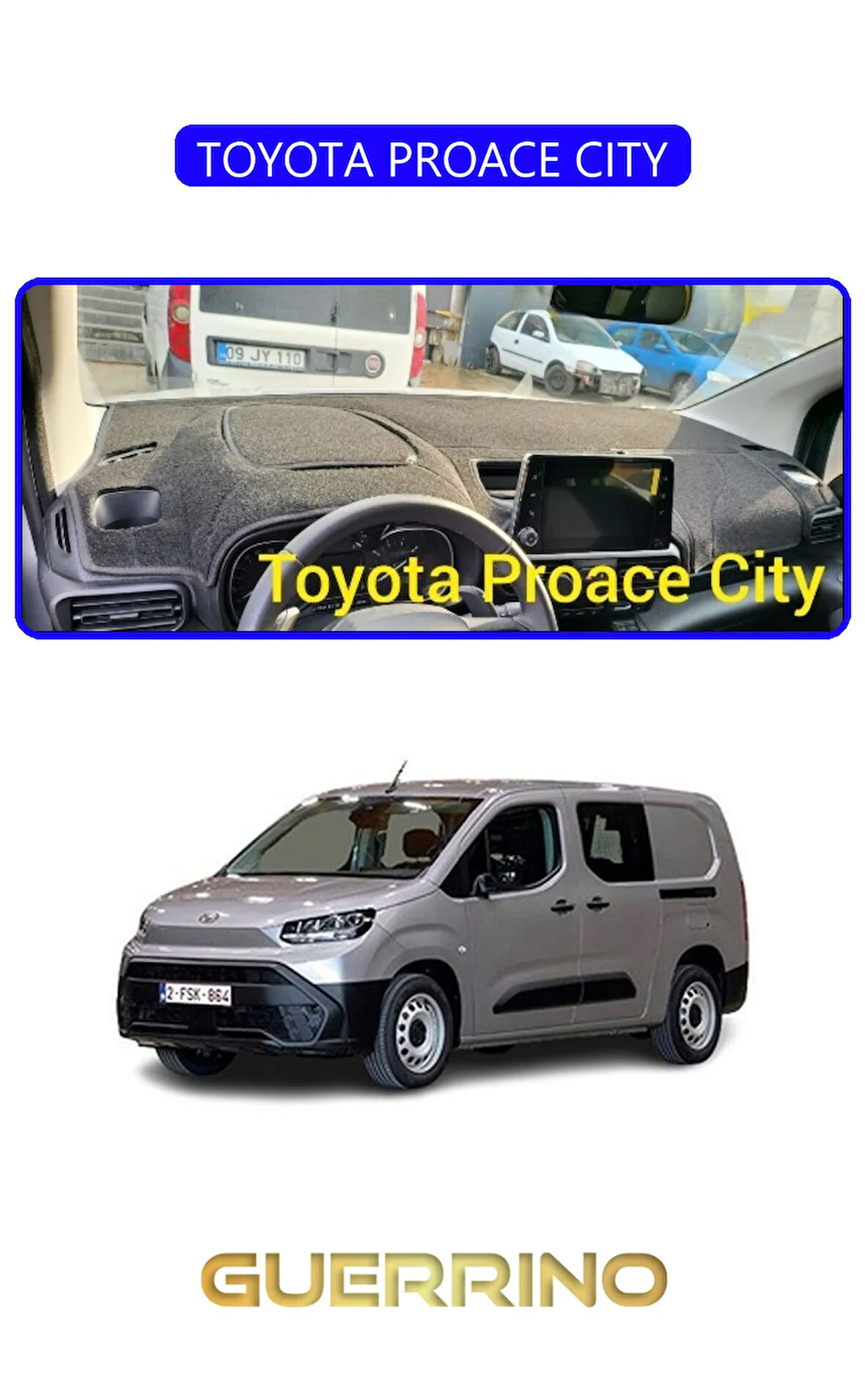 TOYOTA PROACE CITYTORPİDO KORUMA HALISI MAVİ KENAR