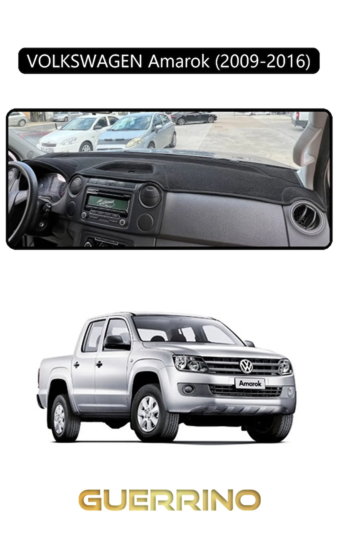 VOLKSWAGEN Amarok (2009-2016)TORPİDO KORUMA HALISI SİYAH KENAR