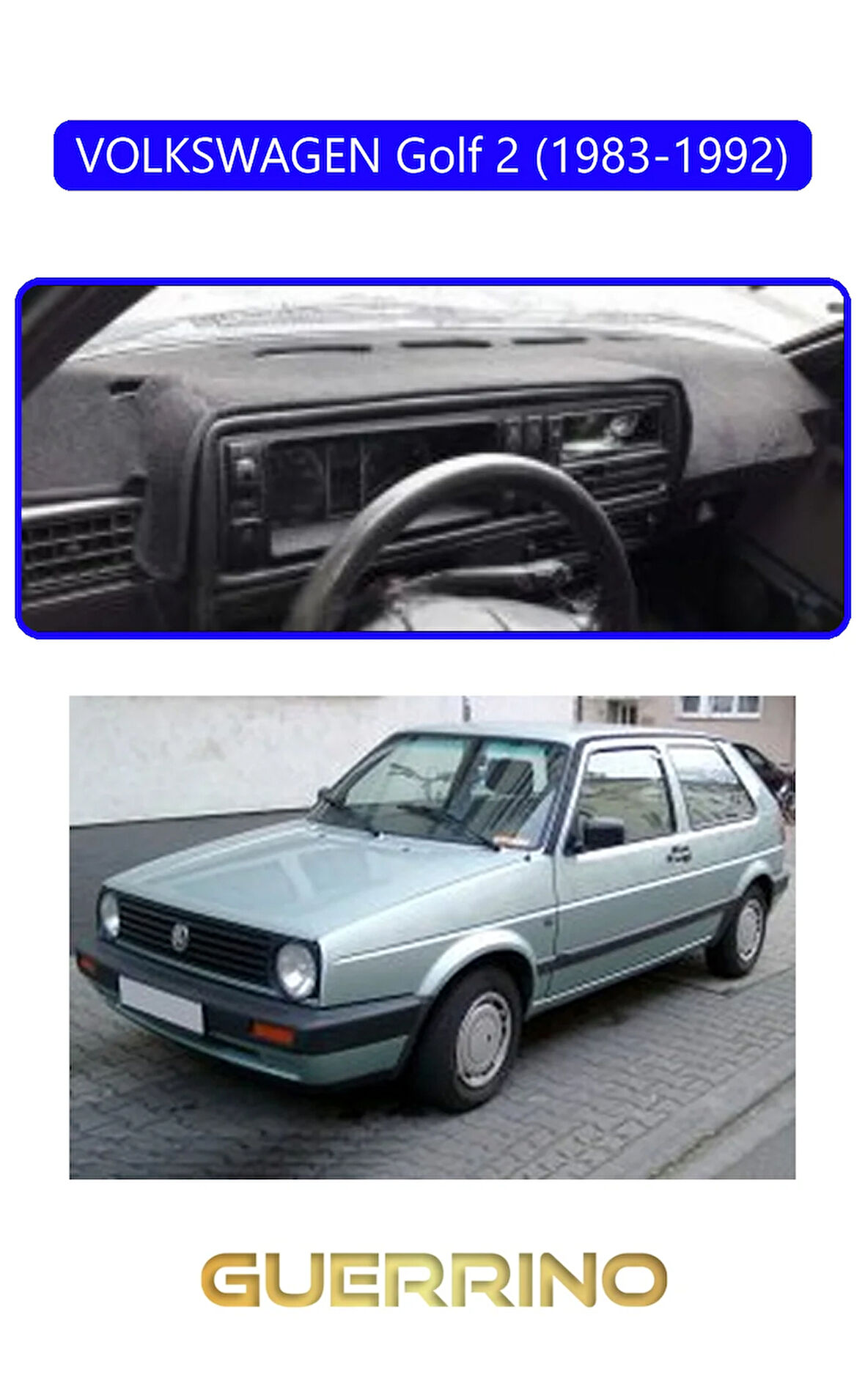 VOLKSWAGEN Golf 2(1983-1992)TORPİDO KORUMA HALISI MAVİ KENAR