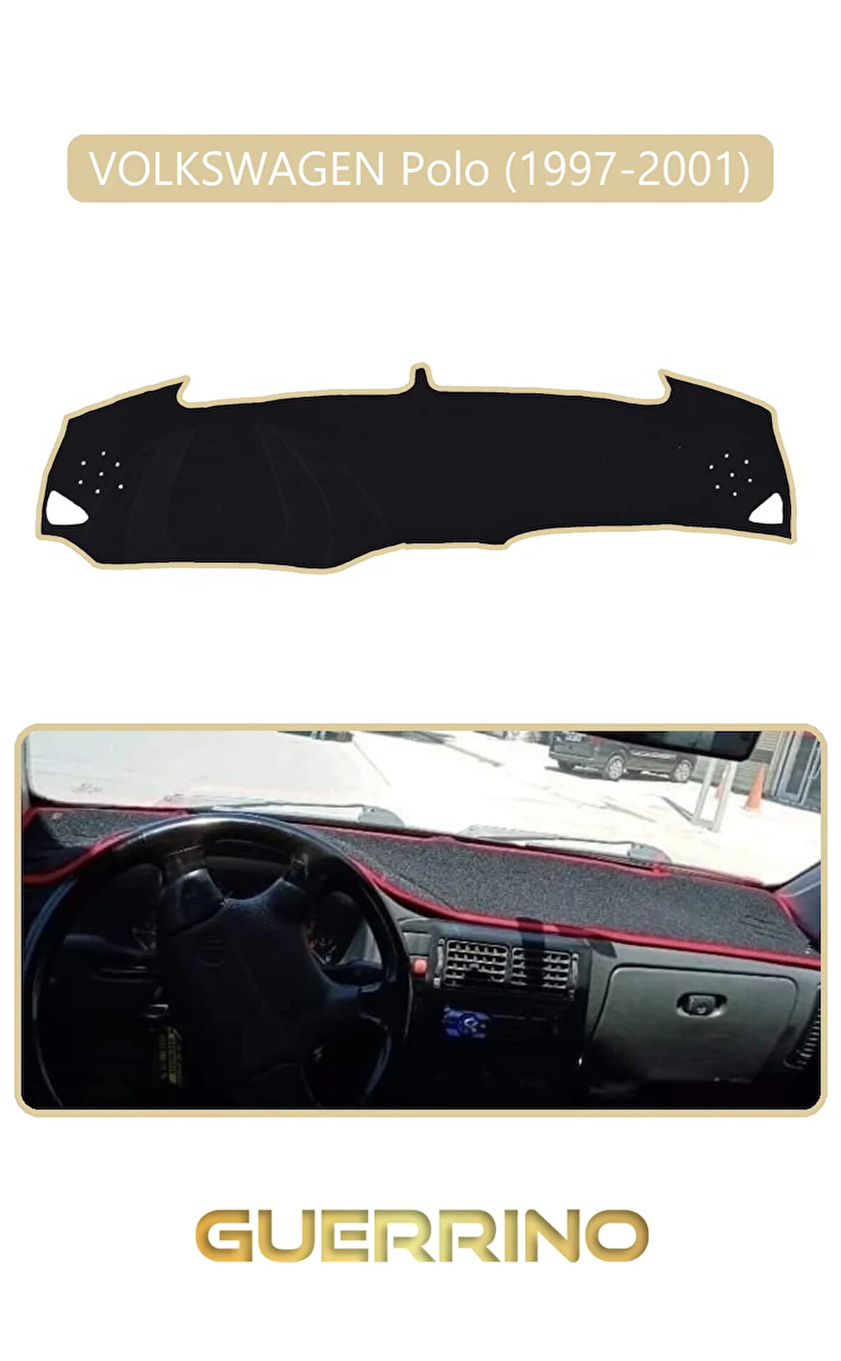 VOLKSWAGEN Polo (1997-2001)TORPİDO KORUMA HALISI BEJ KENAR