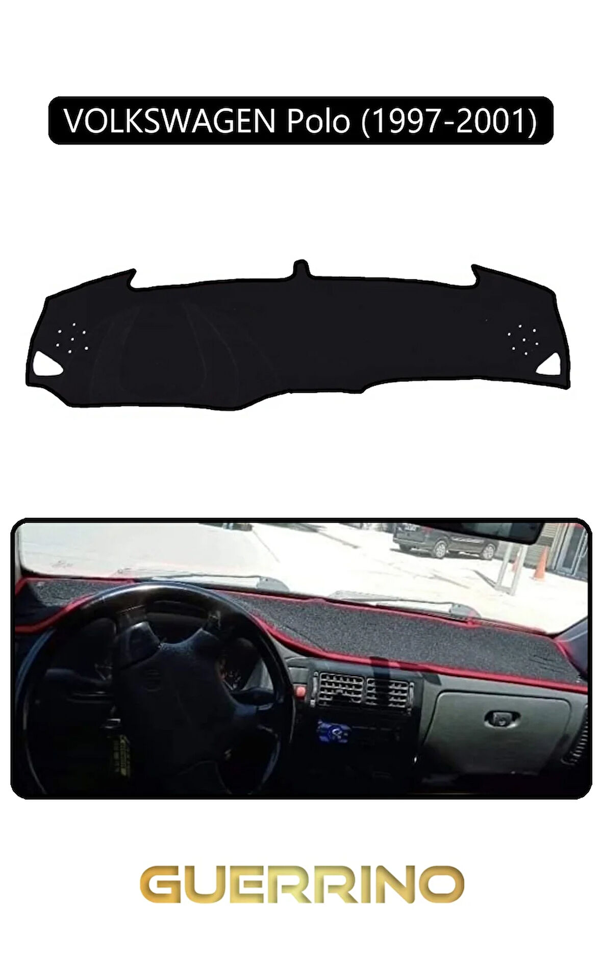 VOLKSWAGEN Polo (1997-2001)TORPİDO KORUMA HALISI SİYAH KENAR