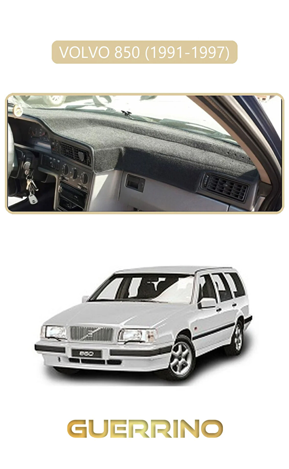 VOLVO 850 (1991-1997)TORPİDO KORUMA HALISI BEJ KENAR