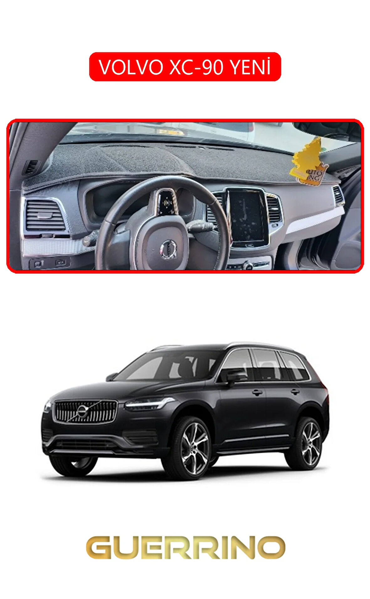 VOLVO XC-90 YENİTORPİDO KORUMA HALISI KIRMIZI KENAR