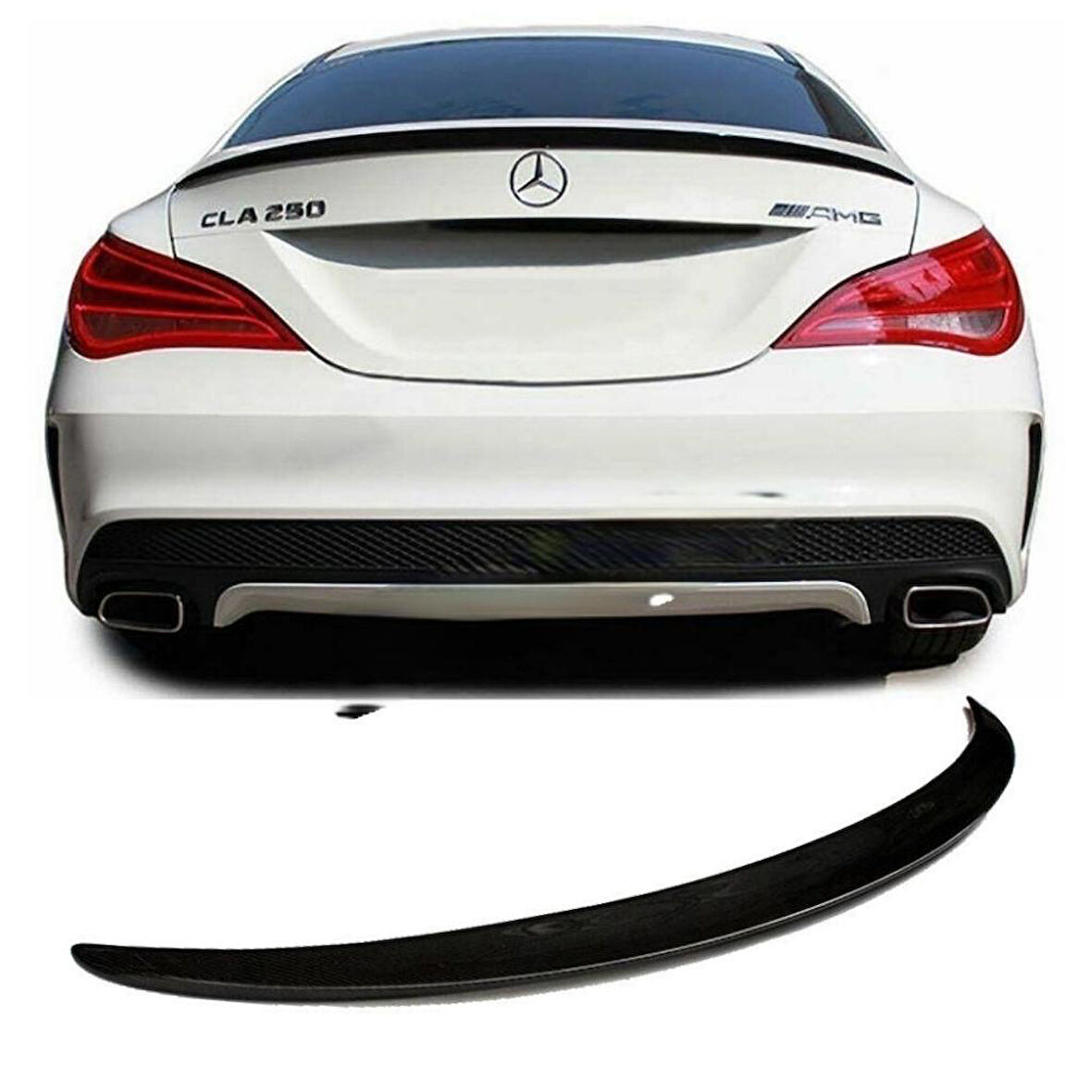 Cla W117 2012-2018 Amg Style - Bagaj Üstü Spoiler (Plastik) (Boyasız)