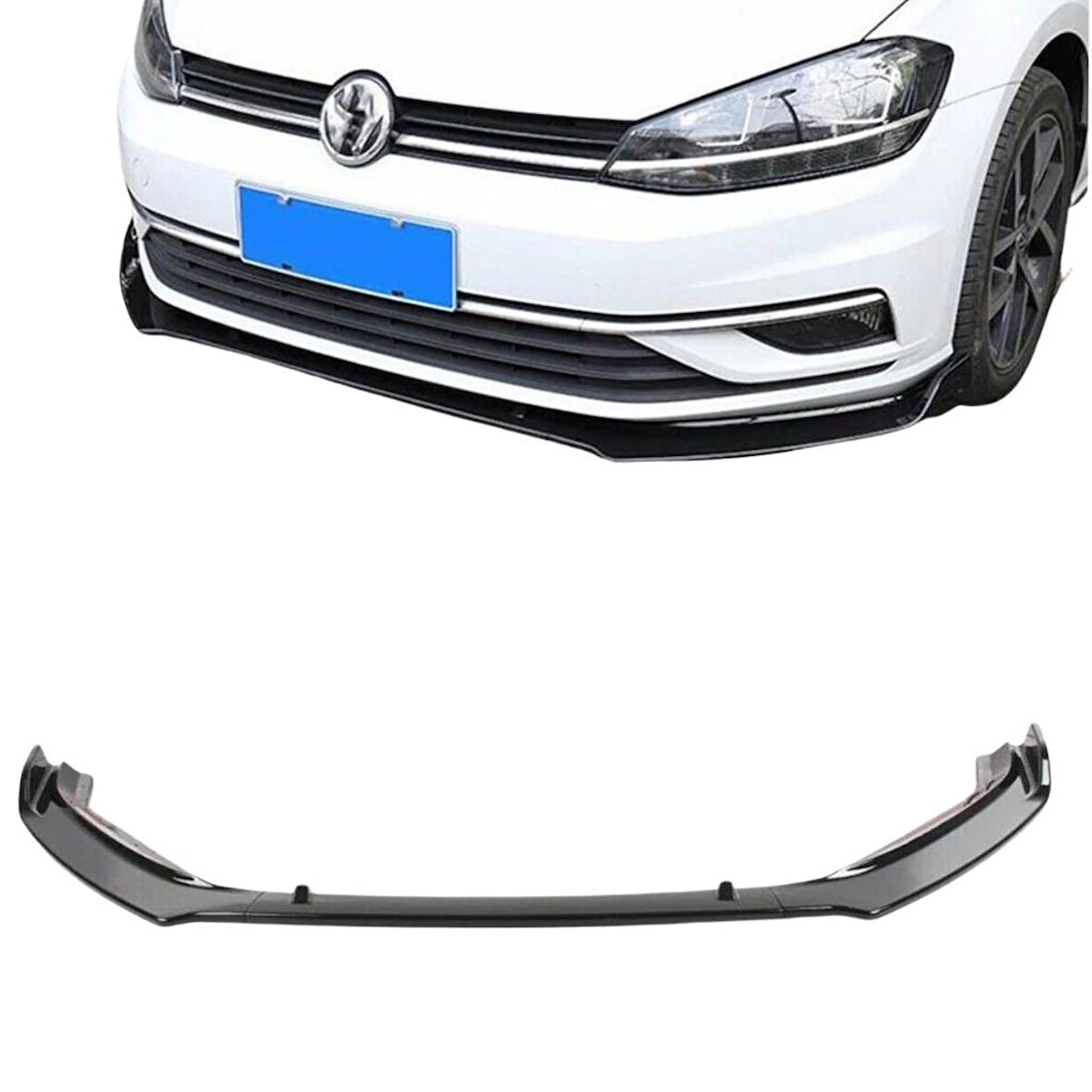 Volkswagen Golf 7 Düz Ön Lip (Plastik)(Boyasız)