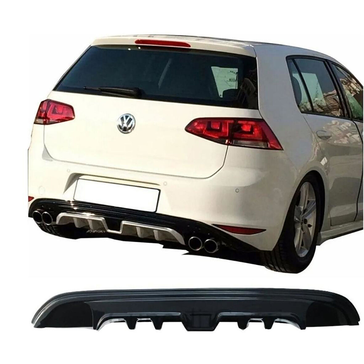 Volkswagen Golf 7 Custom Difüzör (Plastik)(Boyasız)