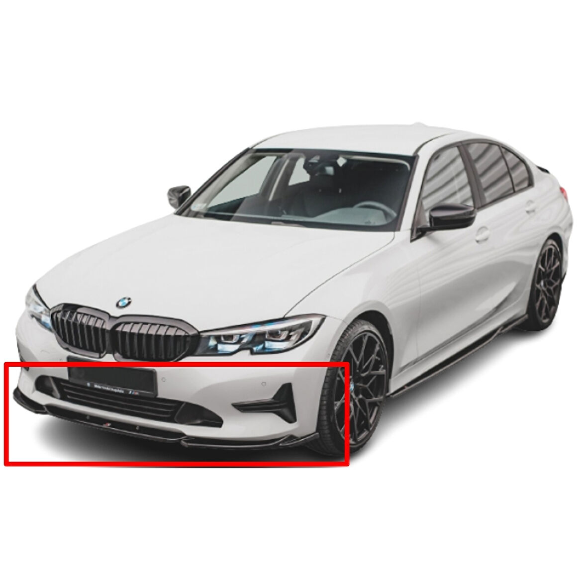 Bmw 3 Series G20 (2019 - 2021) Maxton Style Ön Lip (Plastik)(Boyasız)