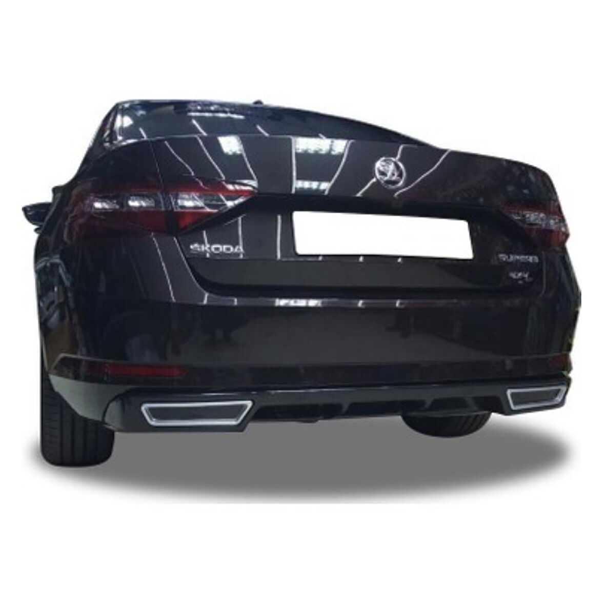 Skoda Superb Egzoz Görünümlü Difüzör (Plastik)(Boyasız)