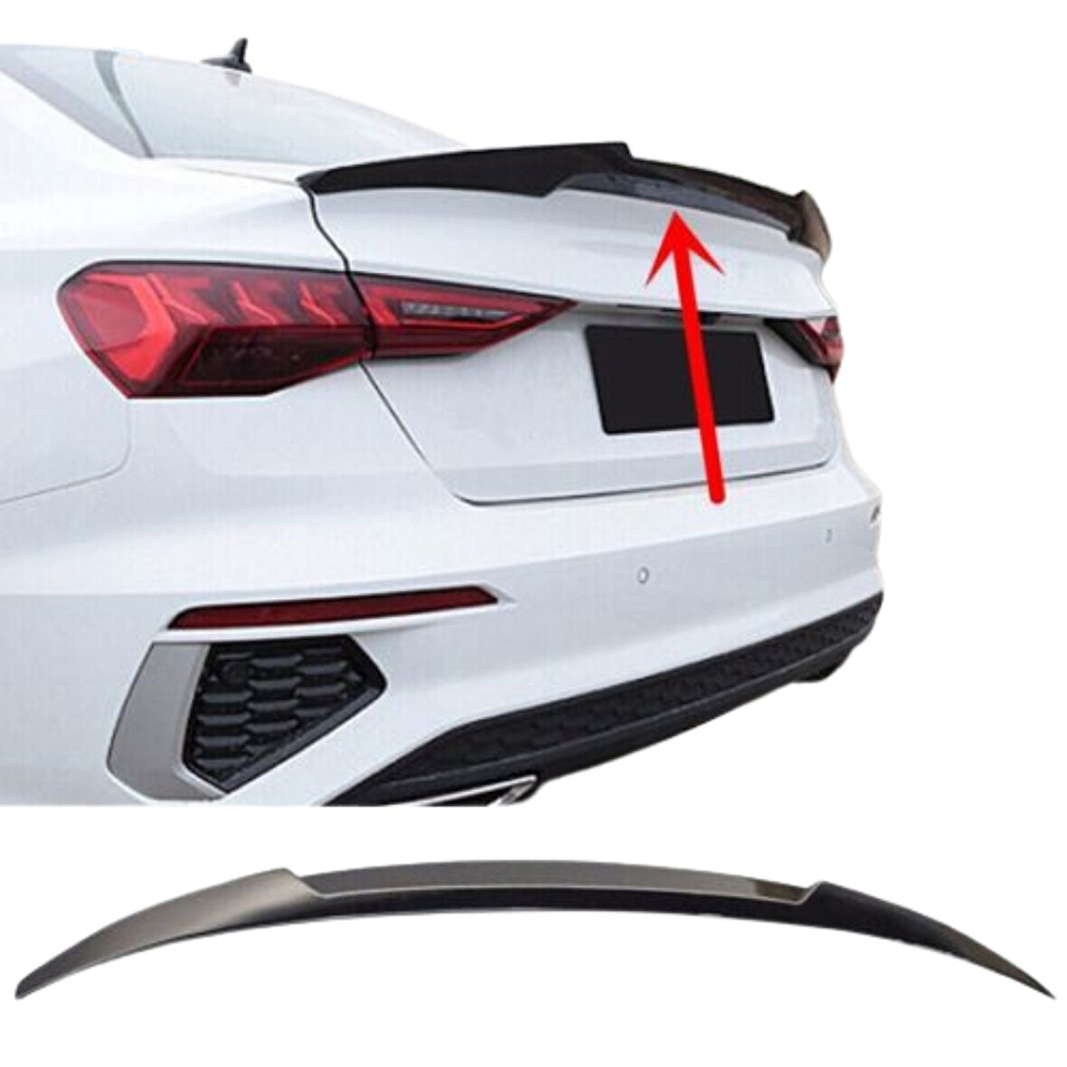 A3 8y Sedan S3 Style - Spoiler (Plastik) (Boyasız)